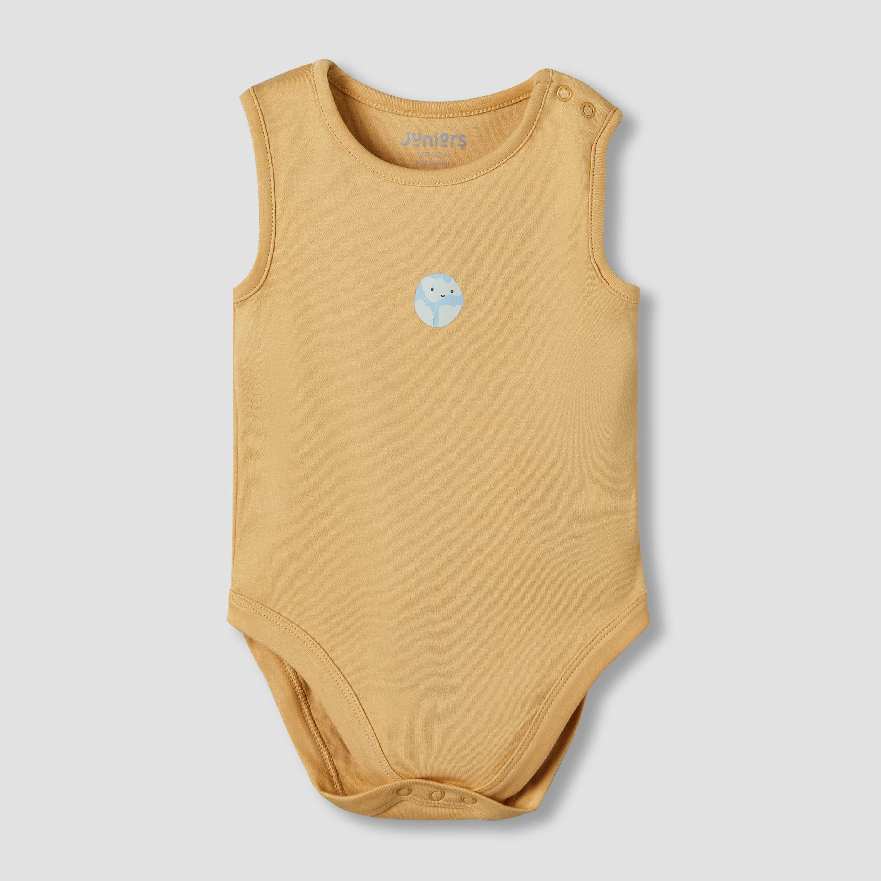 Pack of 3 Juniors Cotton Sleeveless Bodysuit with Space Print