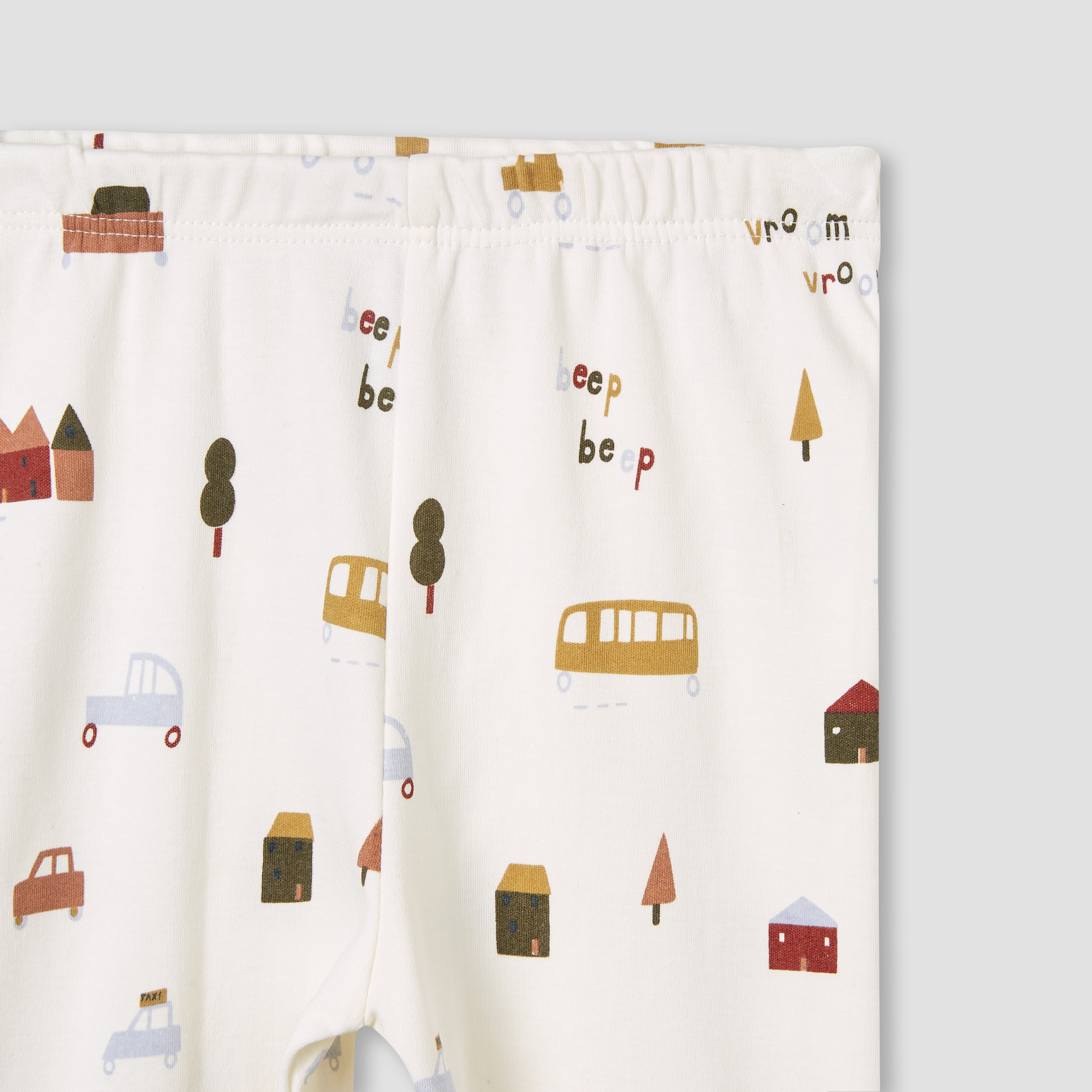 Juniors Pyjama Set with Farmyard Print – Cotton – Long Sleeve – Collared Neck