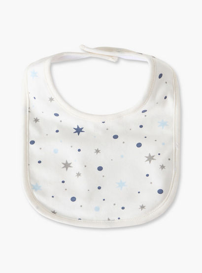 Pack of 2 Juniors Baby Bib with Star Print-baby-feeding-bibs-image-3