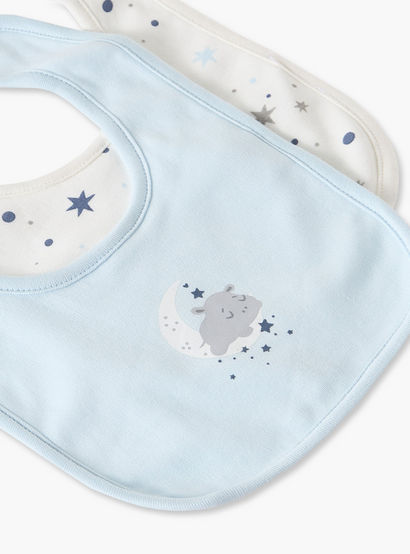 Pack of 2 Juniors Baby Bib with Star Print-baby-feeding-bibs-image-5