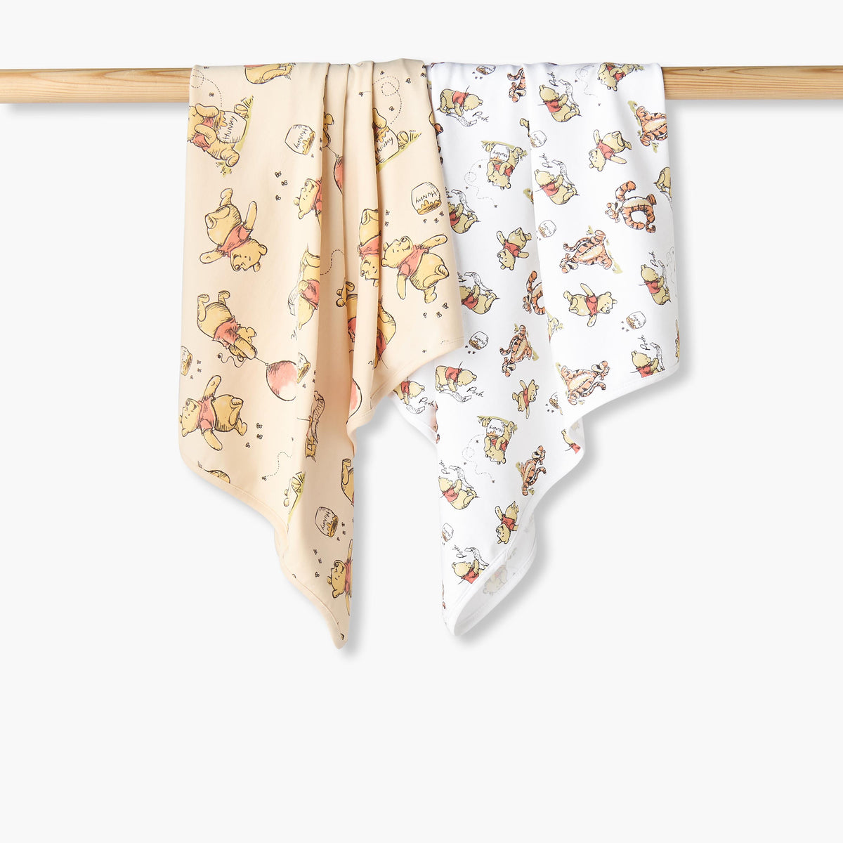 Pack of 2 Disney Receiving Blanket with Winnie the Pooh Print