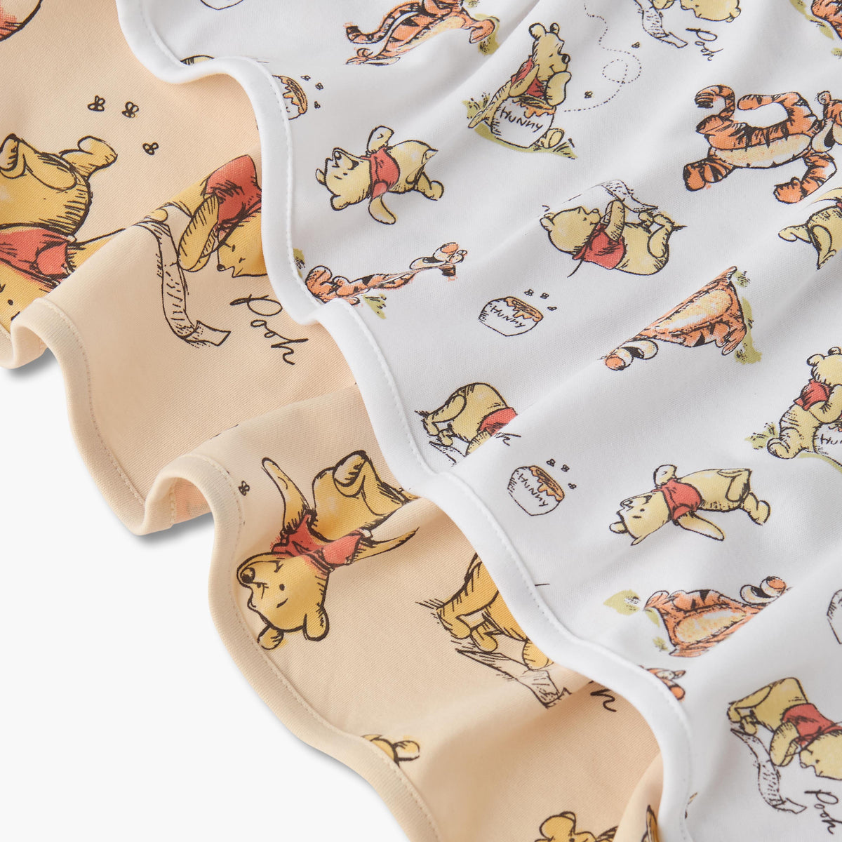 Pack of 2 Disney Receiving Blanket with Winnie the Pooh Print