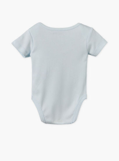 Juniors Cotton Crew Neck Short Sleeves Bodysuit with Seashell Embroidery-baby-girls-clothing-bodysuits-image-3