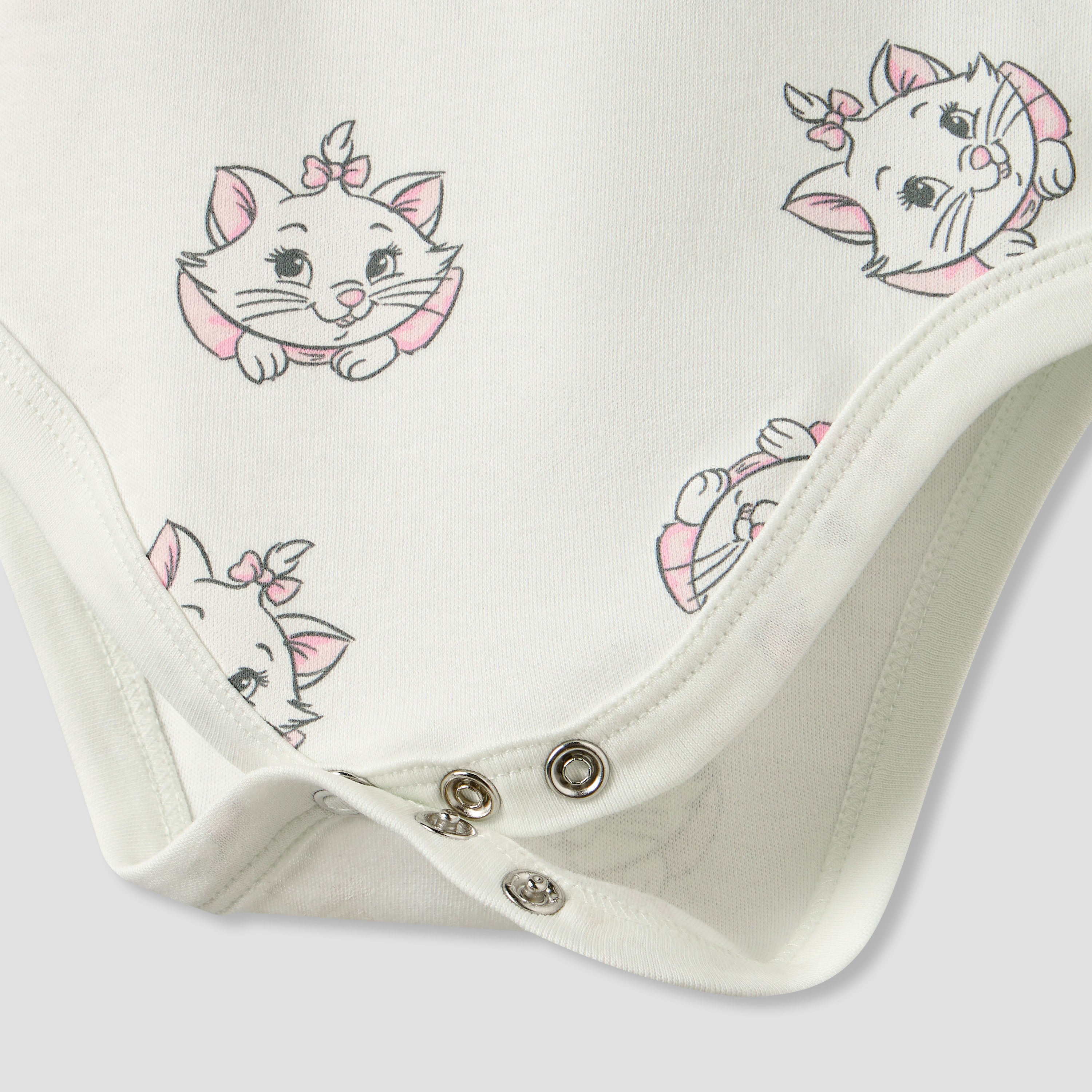 Pack of 3 Disney Square Neck Strappy Bodysuit with Marie Print