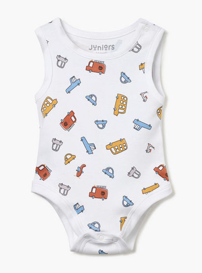 Juniors Printed Sleeveless Bodysuit - Set of 2-baby-boys-clothing-bodysuits-image-2
