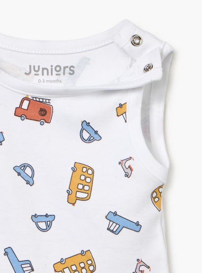Juniors Printed Sleeveless Bodysuit - Set of 2-baby-boys-clothing-bodysuits-image-4