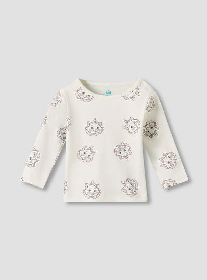 Pack of 2 Disney Cotton Round Neck Long Sleeves Pyjama Set with Marie Print-baby-girls-clothing-nightwear-pyjamasets-image-2