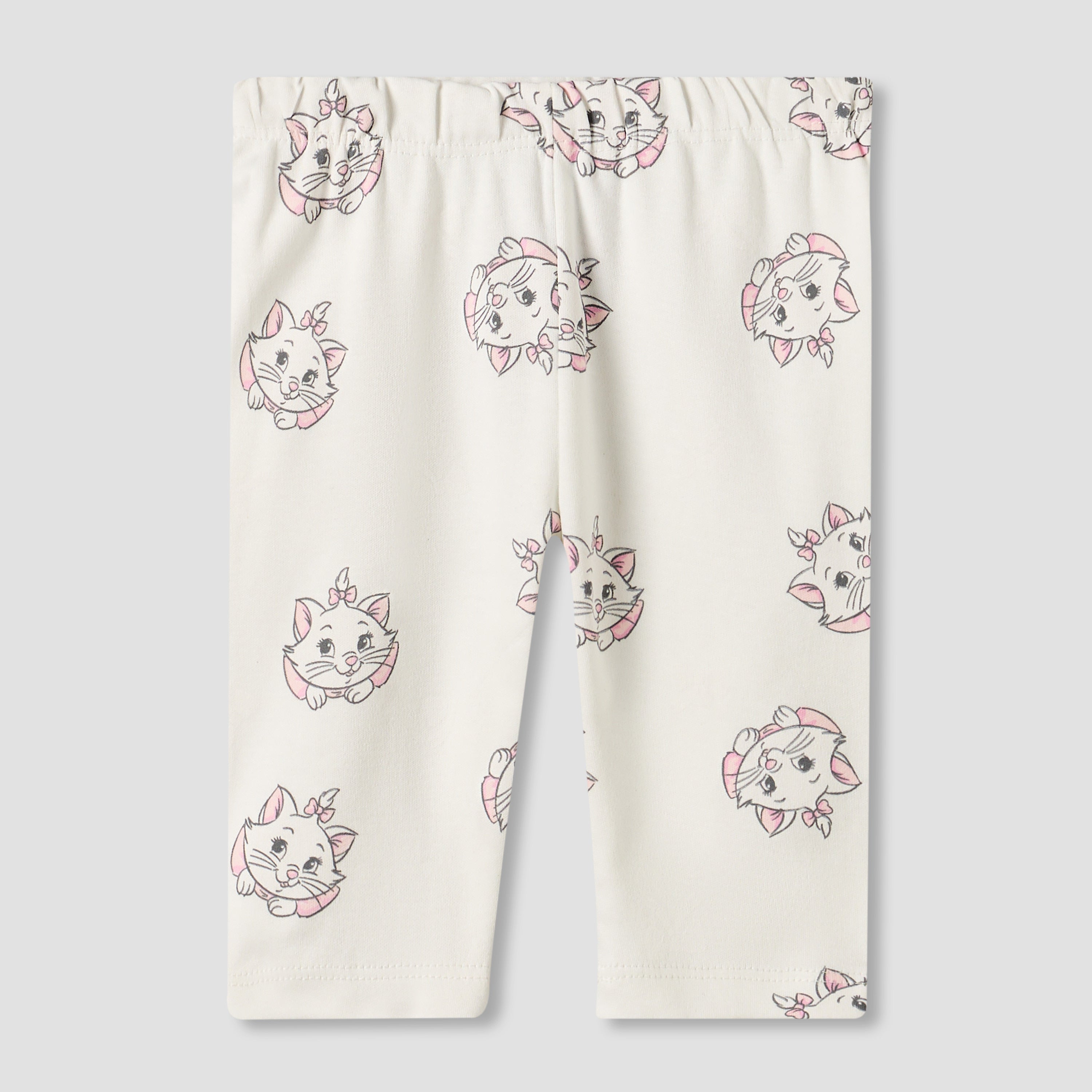 Pack of 2 Disney Cotton Round Neck Long Sleeves Pyjama Set with Marie Print