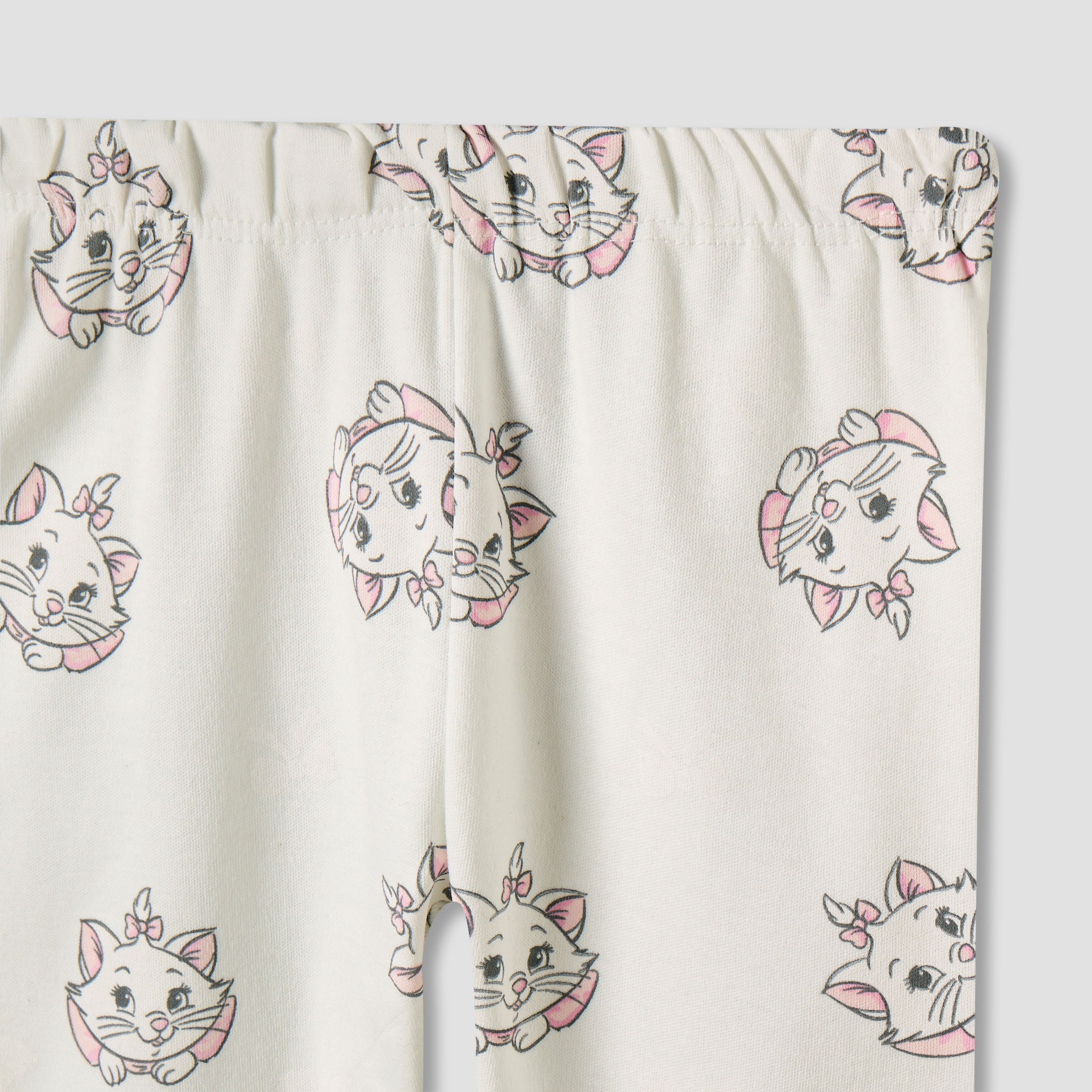 Pack of 2 Disney Cotton Round Neck Long Sleeves Pyjama Set with Marie Print