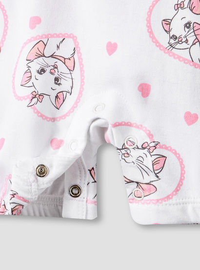 Disney Round Neck Short Sleeves T-shirt and Dungaree Set with Marie Print-baby-girls-clothing-setsandcoords-image-6