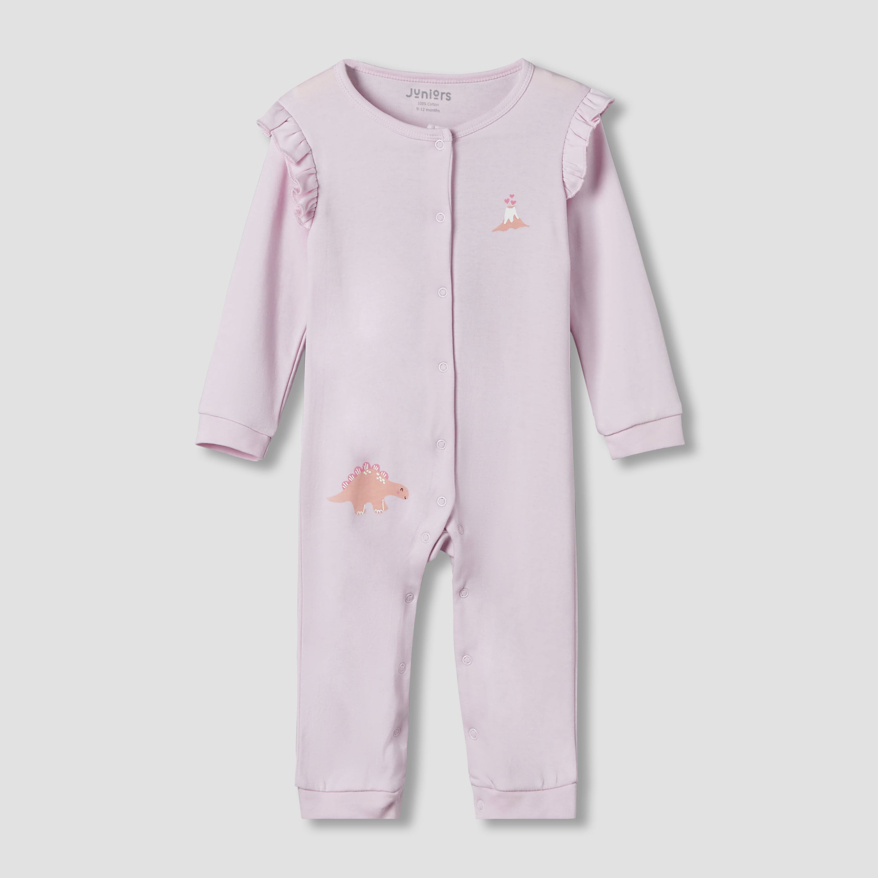 Set of 2 Juniors Cotton Sleepsuit and Romper with Assorted Print
