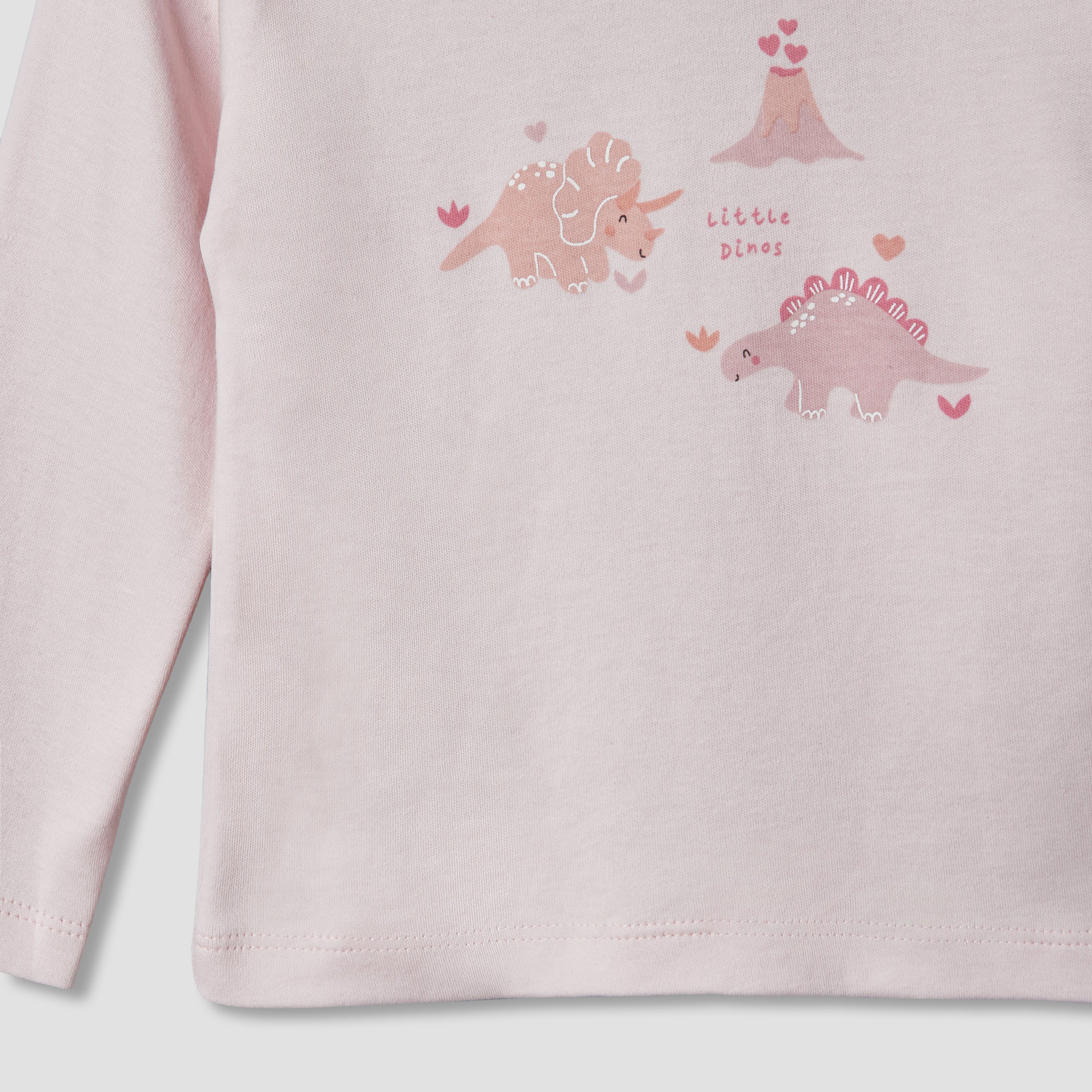 Pack of 2 Juniors Cotton Round Neck Pyjama Set with Fun Print