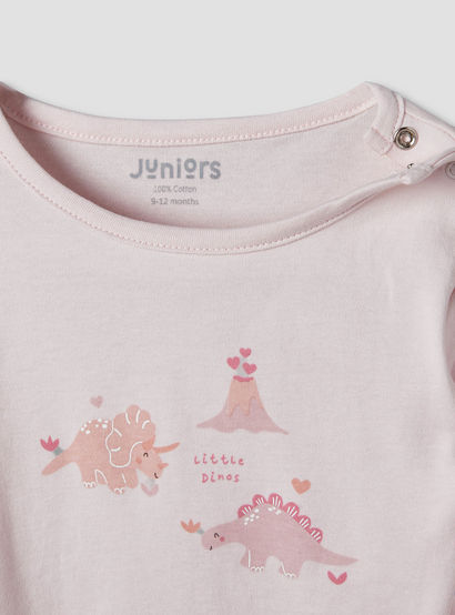 Pack of 2 Juniors Cotton Round Neck Pyjama Set with Fun Print-baby-girls-clothing-nightwear-pyjamasets-image-8