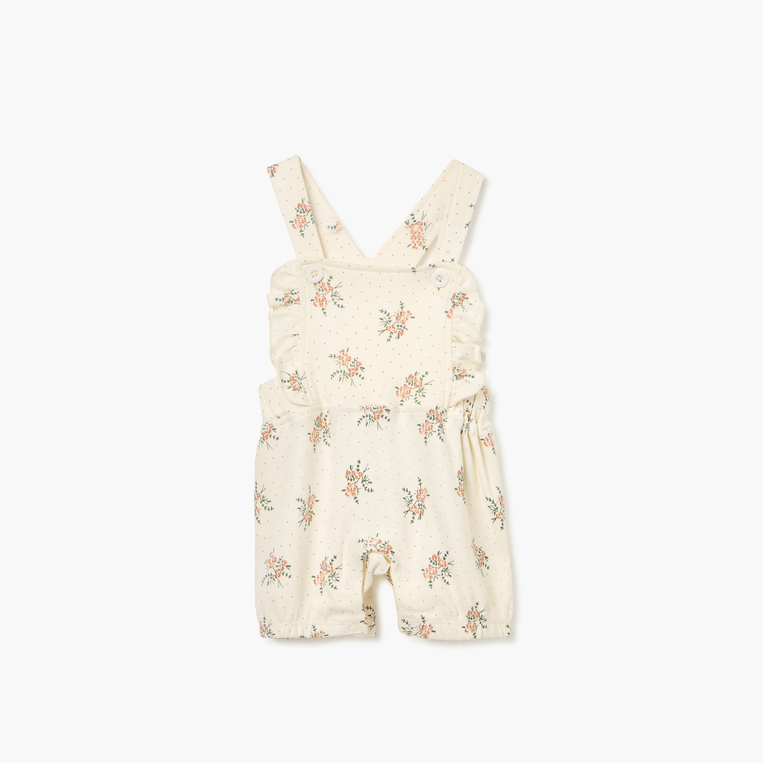 Juniors All-Over Floral Print Dungaree and T-shirt Set