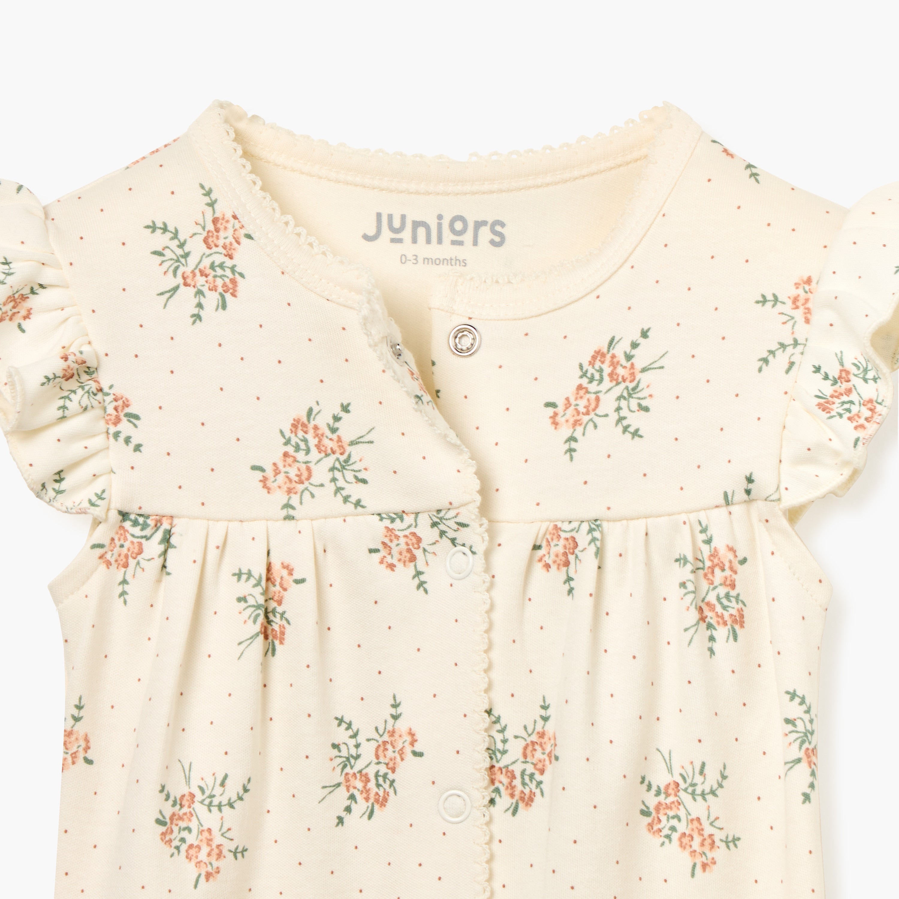 Juniors All-Over Floral Print Sleeveless Romper