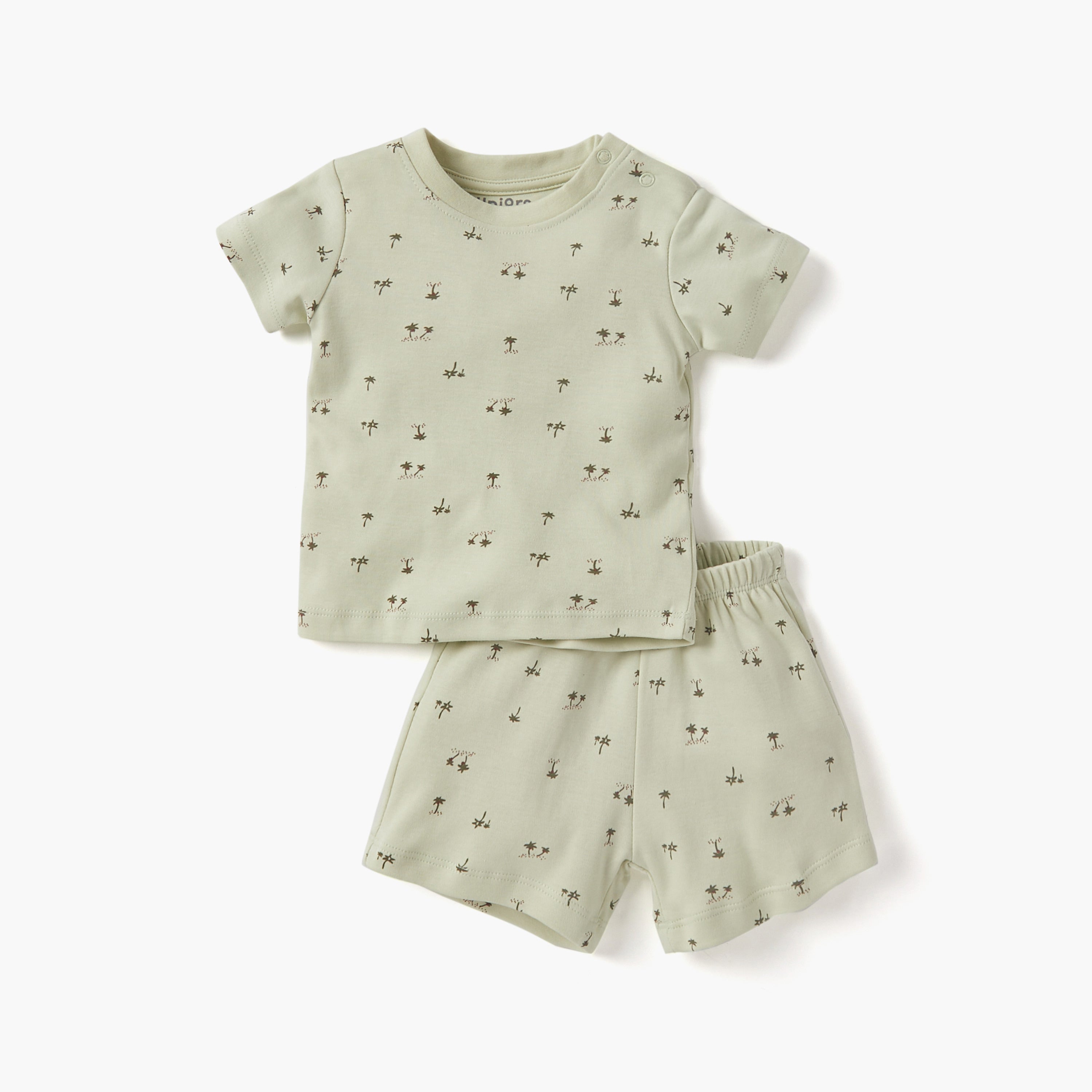 Juniors Graphic Print 4-Piece T-shirt with Pyjamas and Shorts Set