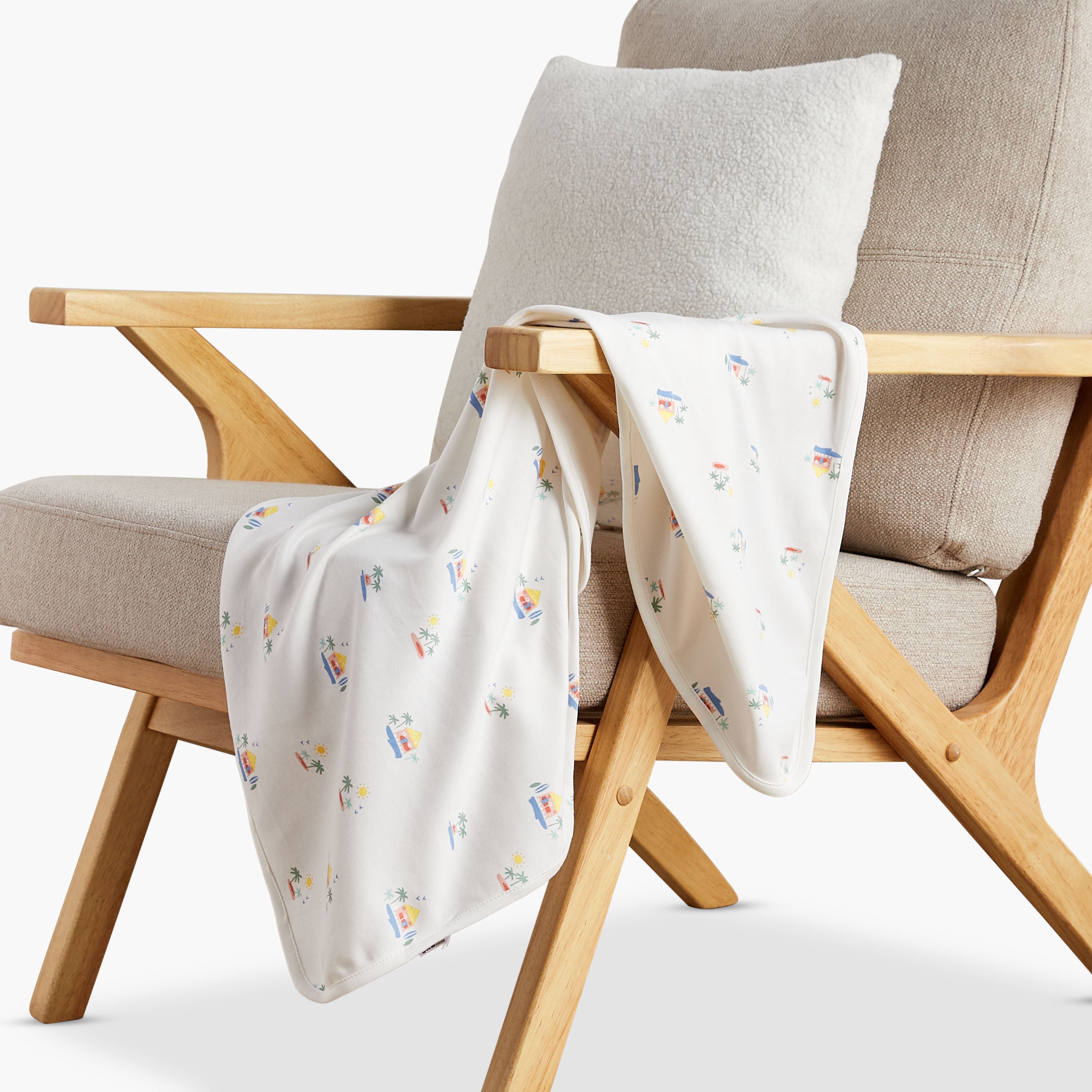 Juniors Assorted 2-Piece Receiving Blanket Set - 70x70 cm
