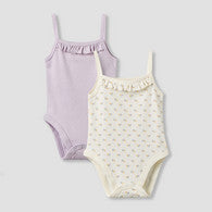 Juniors Printed Strappy Bodysuit with Button Closure - Set of 2-undefined-image-1