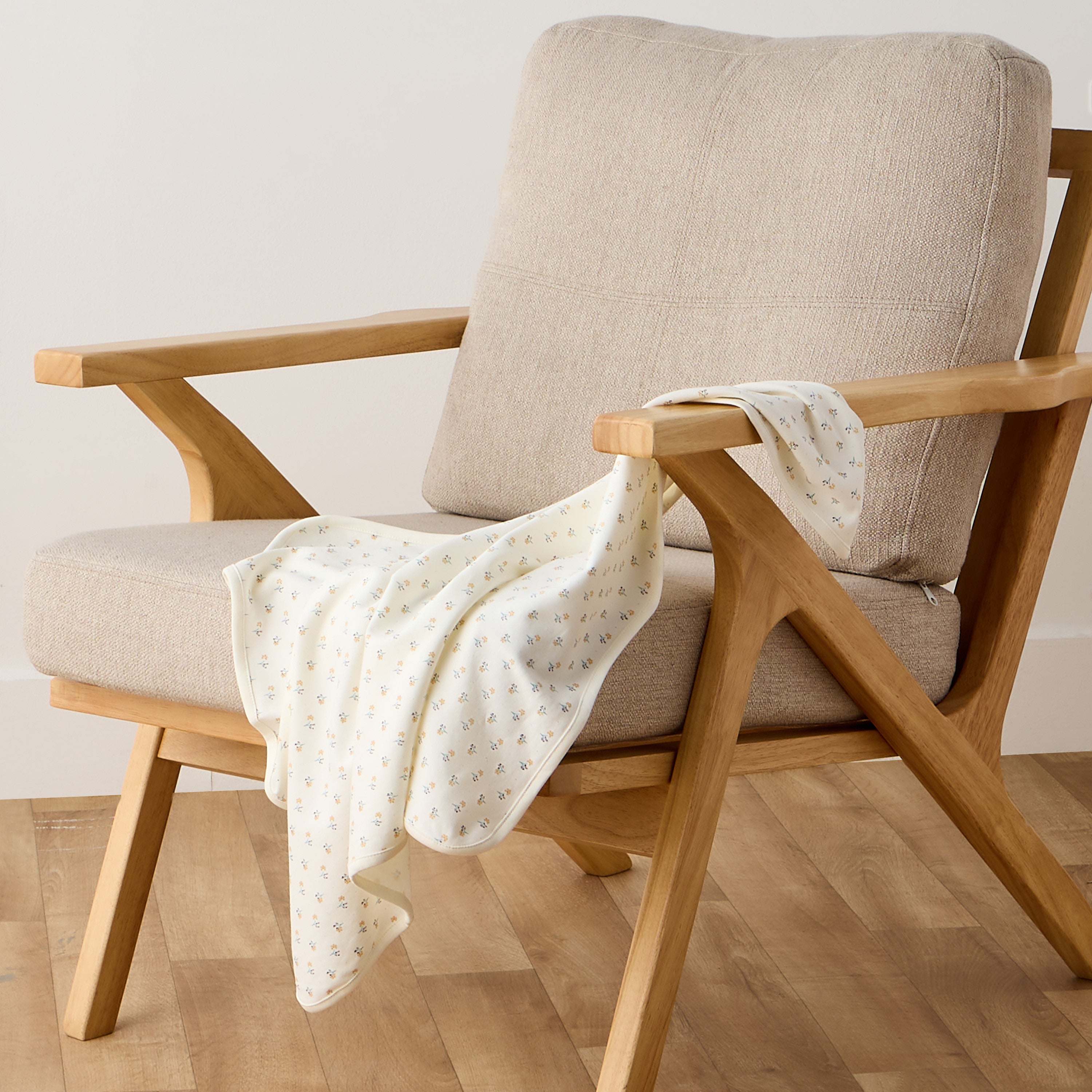 Juniors Baby Receiving Blanket with Floral Print - Cotton