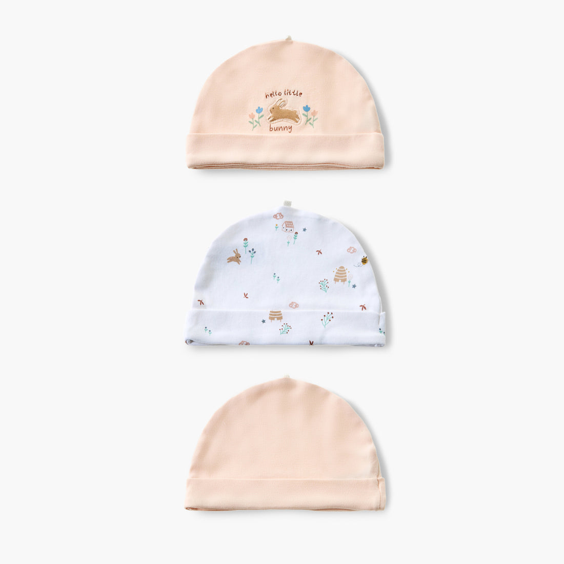 Pack of 3 Juniors Cap with Rolled Hem