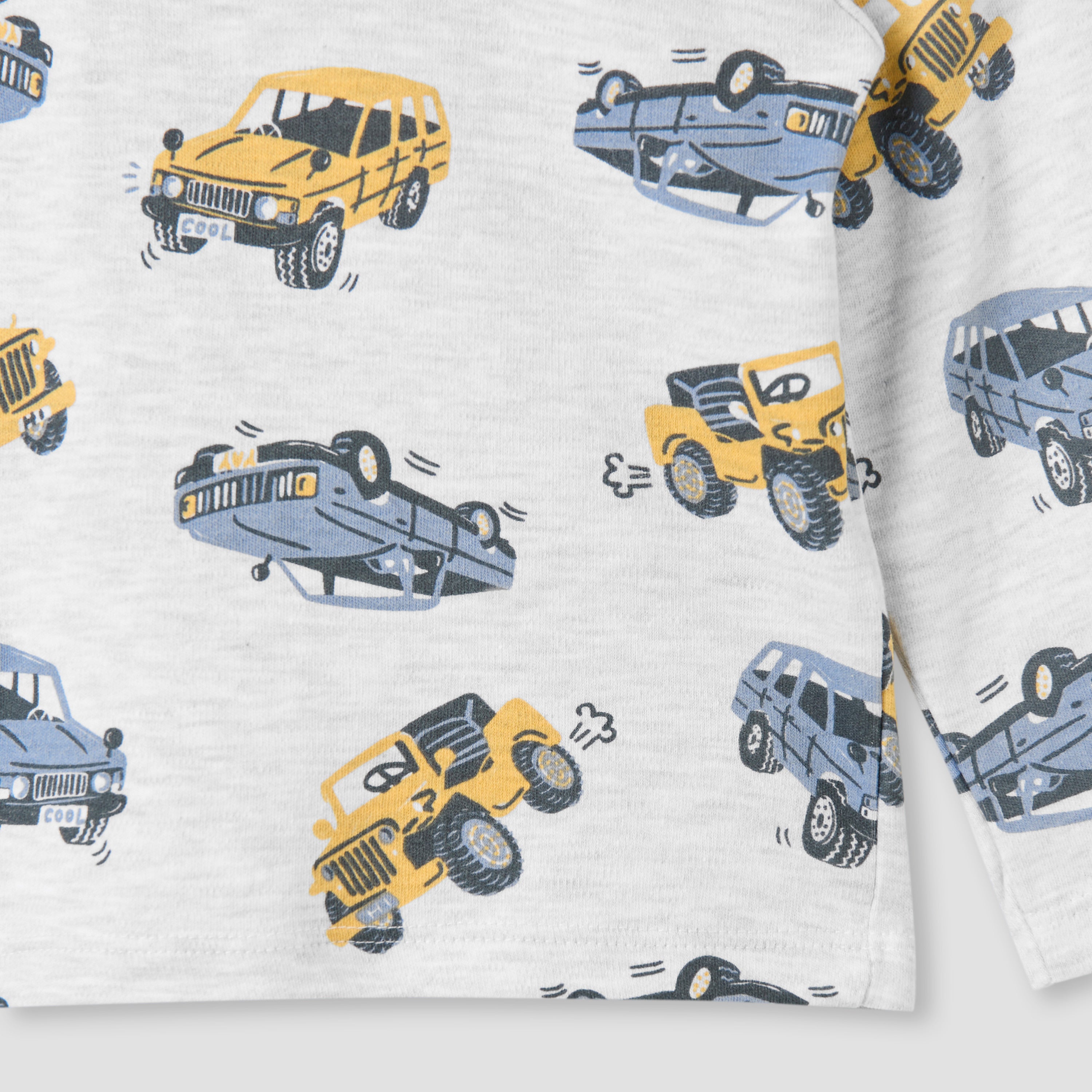 Juniors Pyjama Set with Truck Print - Cotton - Long Sleeves