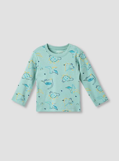 Juniors Dinosaur Print T-shirt and Pyjama Set-baby-boys-clothing-nightwear-pyjamasets-image-2