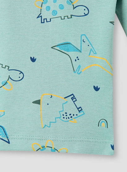 Juniors Dinosaur Print T-shirt and Pyjama Set-baby-boys-clothing-nightwear-pyjamasets-image-7