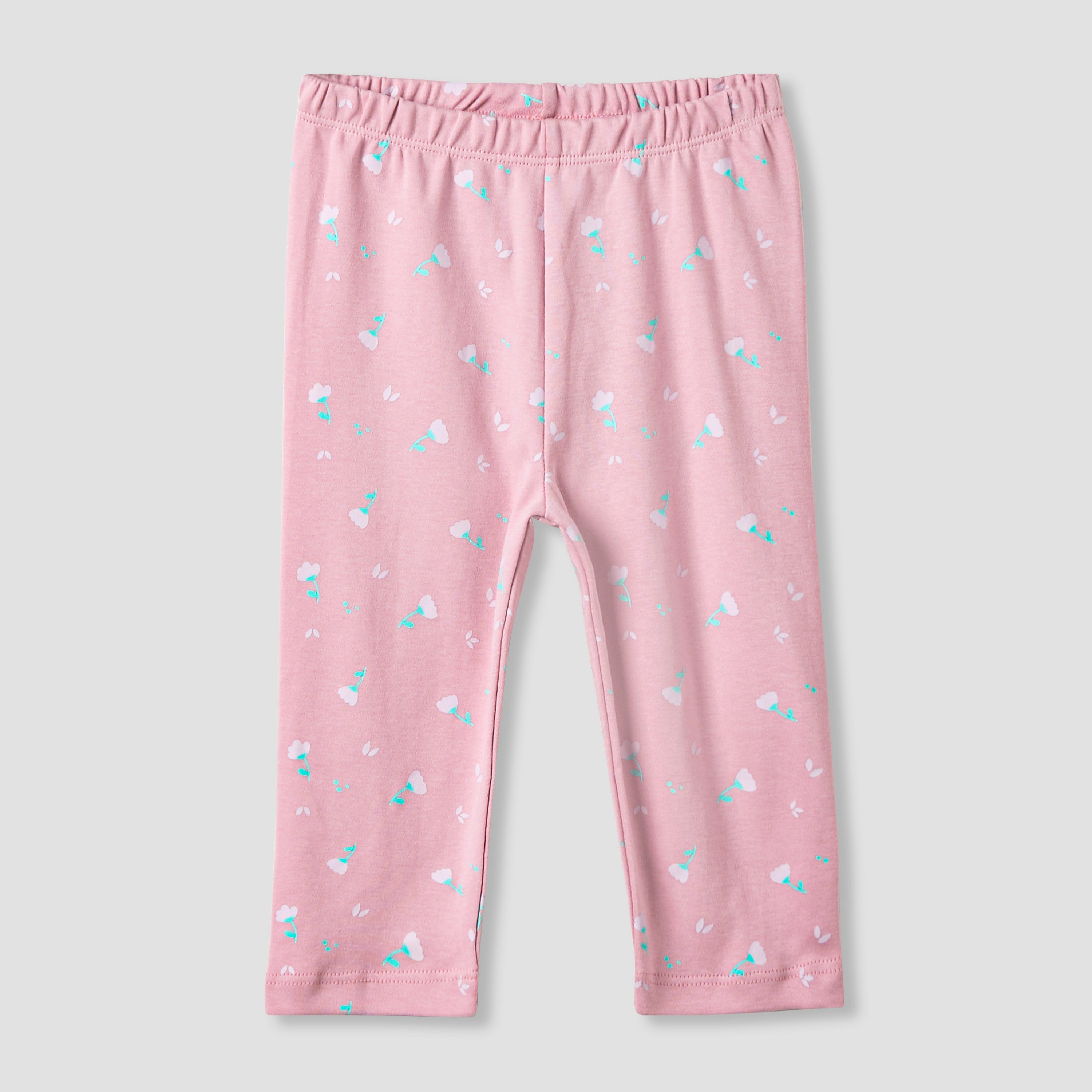 Juniors Pyjama Set with Floral Print - Cotton - Long Sleeves