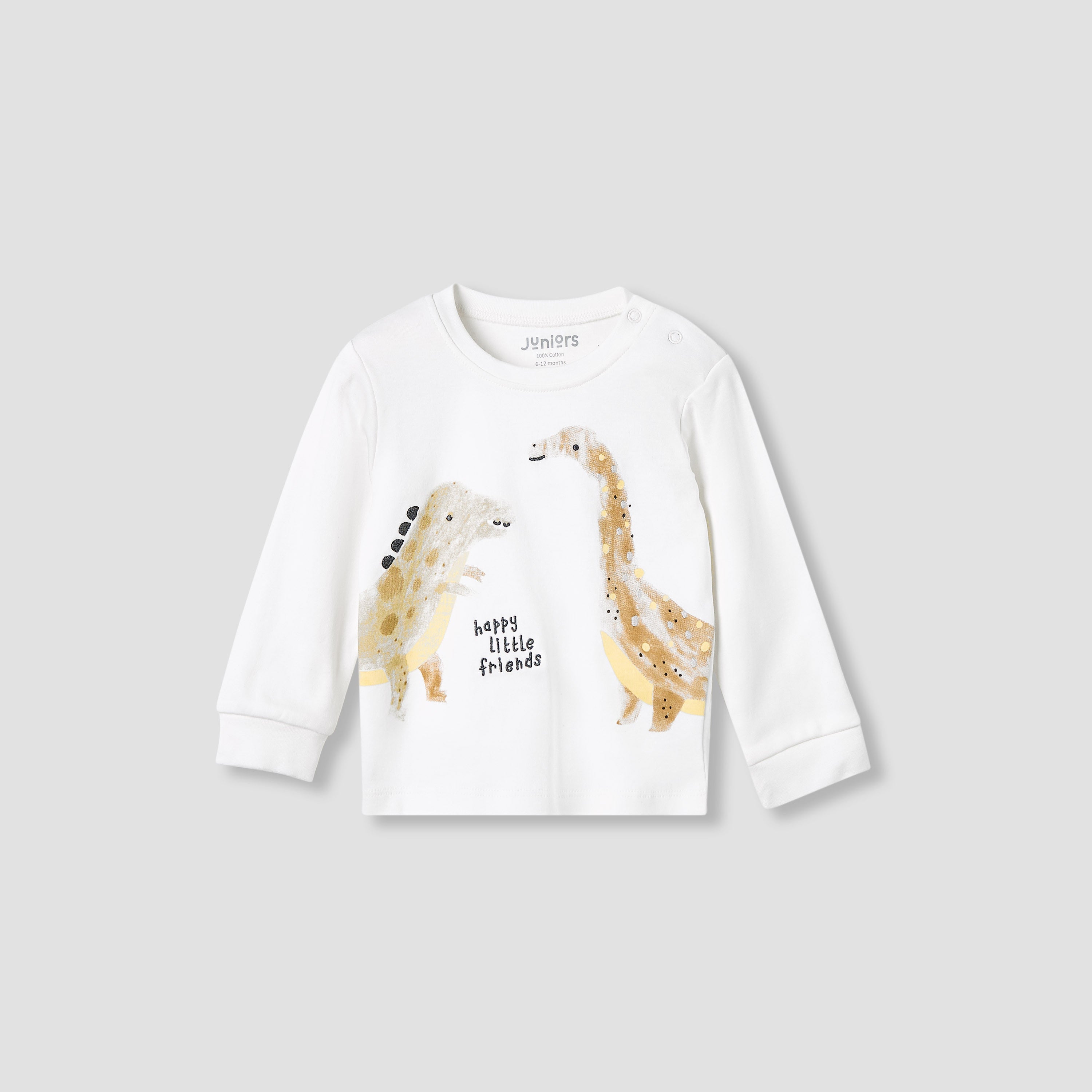 Juniors Pyjama Set with Dinosaur Print - Cotton - Long Sleeves - Round Neck