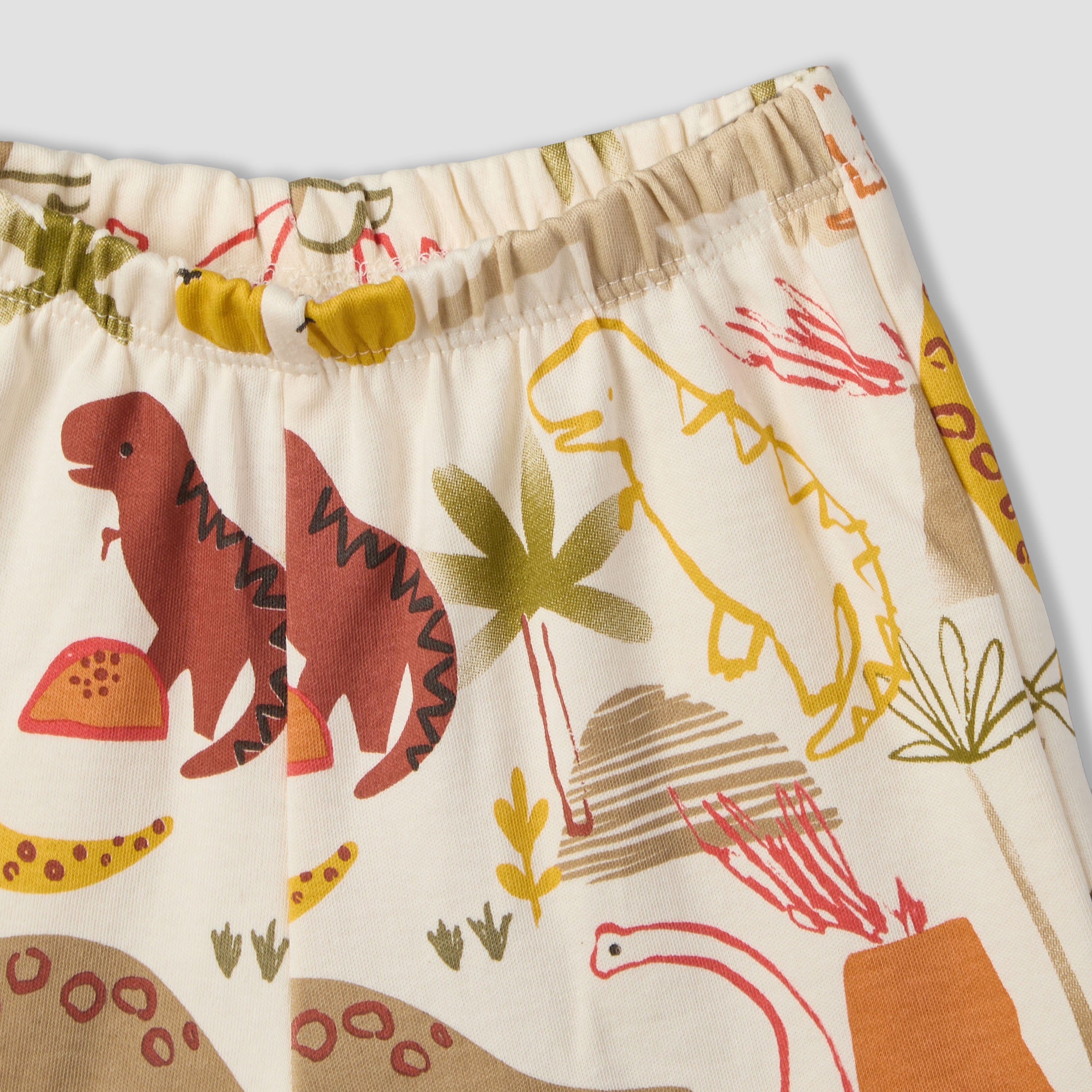Pack of 2 Juniors Crew Neck Short Sleeves T-shirt and Shorts Set with Safari Print