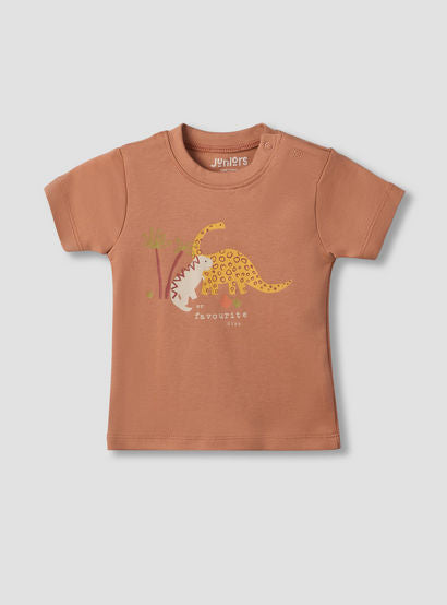 Pack of 2 Juniors Crew Neck Short Sleeves T-shirt and Shorts Set with Safari Print-baby-boys-clothing-setsandcoords-image-5