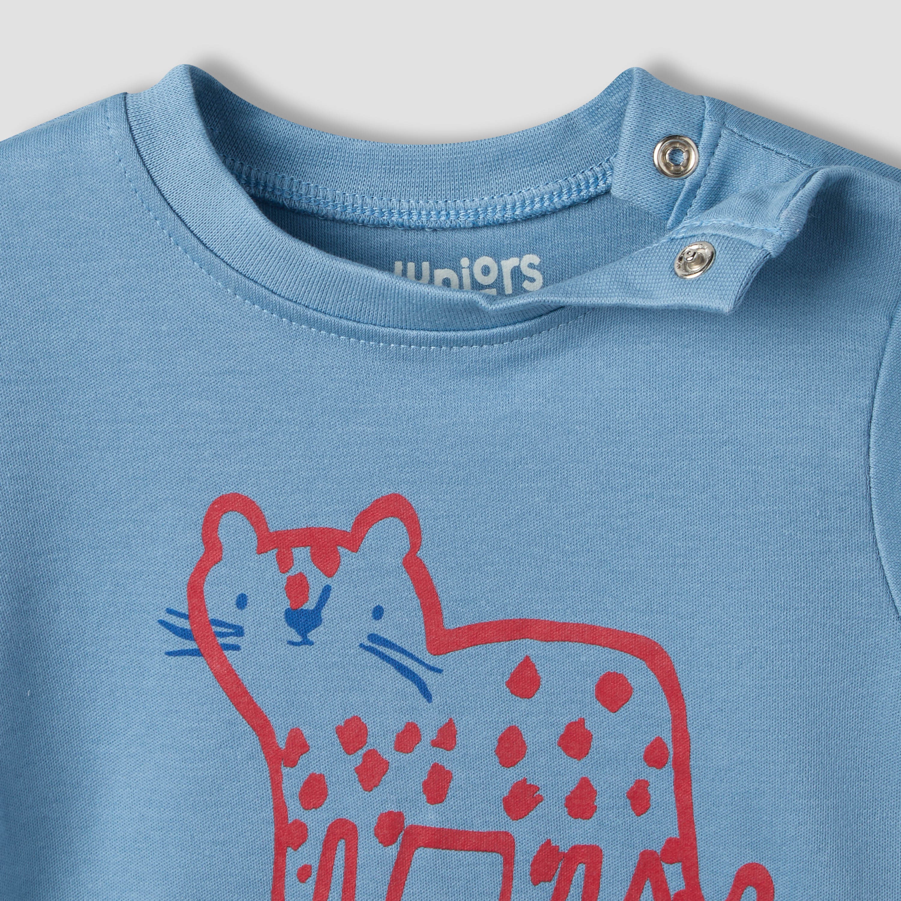 Pack of 2 Juniors Crew Neck Short Sleeves T-shirt and Shorts Set with Safari Print