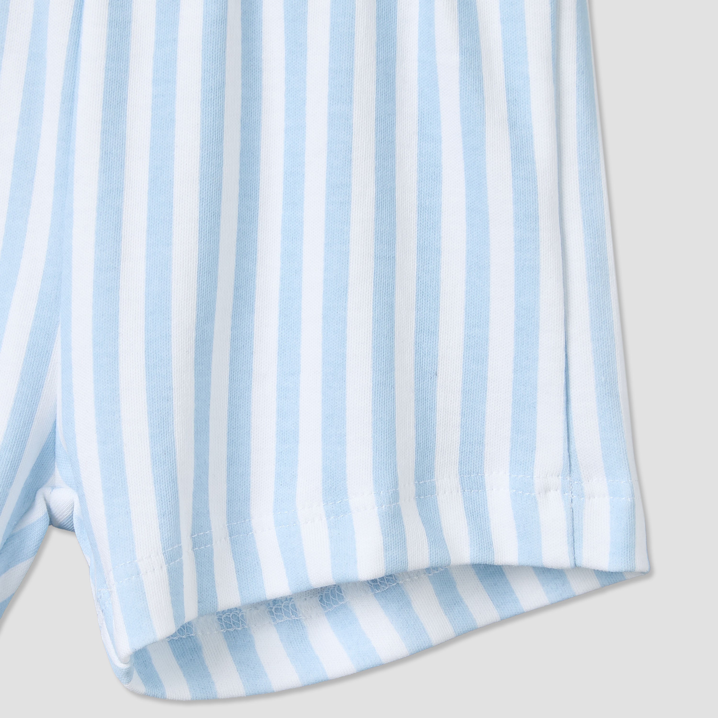 Pack of 2 Juniors Round Neck Short Sleeves T-shirt and Shorts Set with Underwater Print