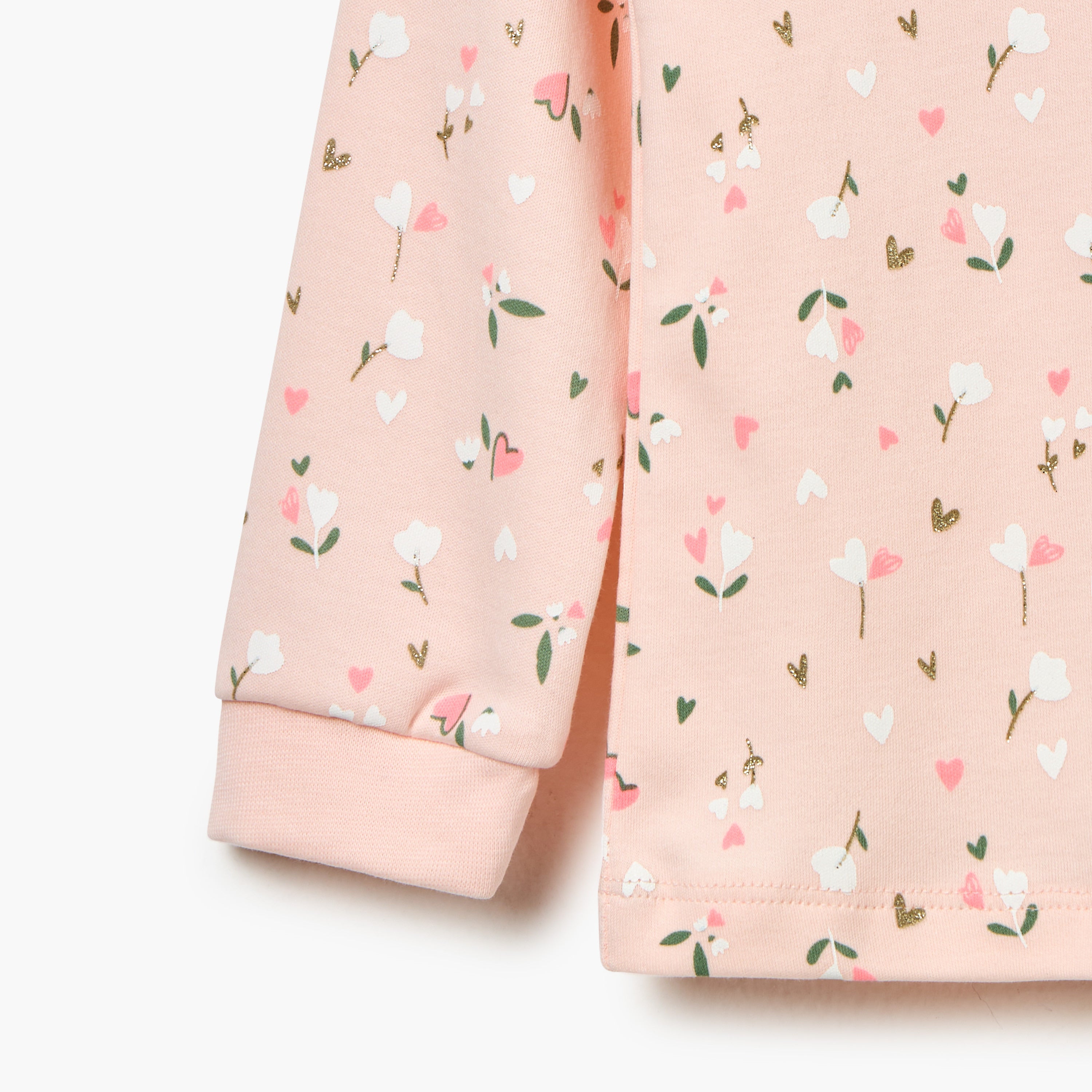 Juniors Floral Print Sweatshirt and Pyjama Set