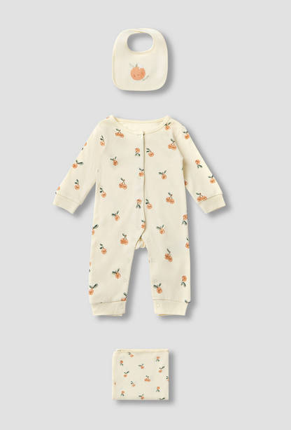 Juniors Printed Sleepsuit with Bib and Blanket-undefined-image-1