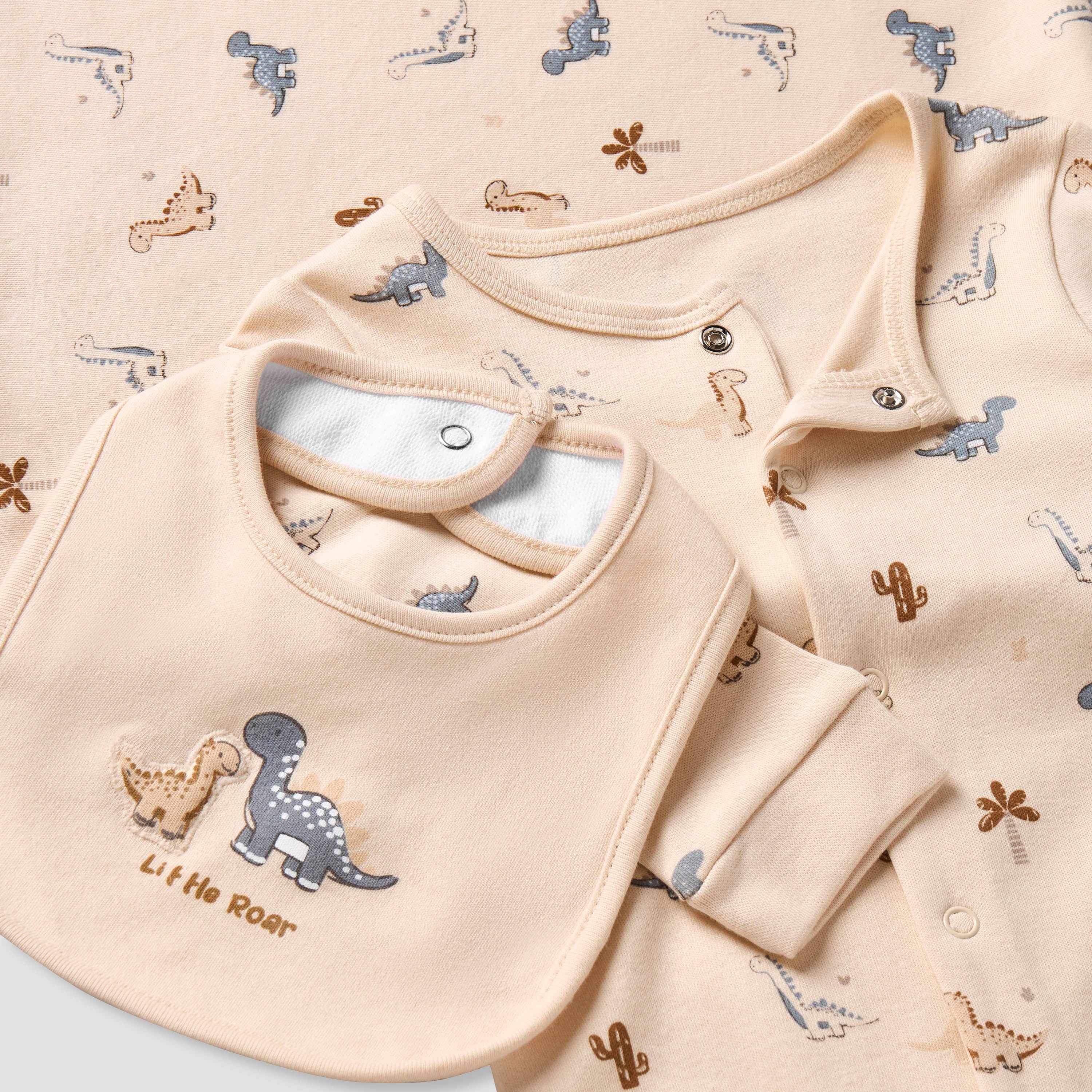 Set of 3 Juniors Clothing Gift Set with Dinosaur Print