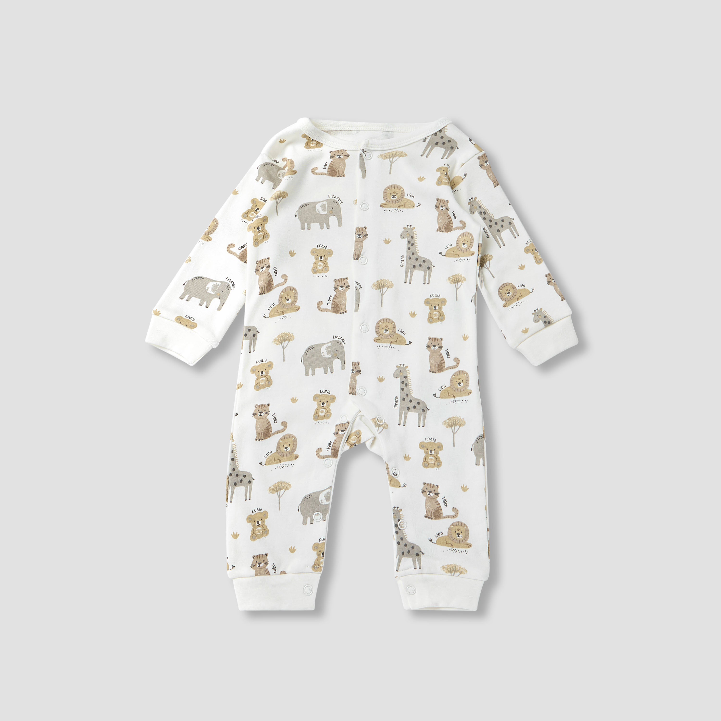 Juniors Wild Animal Print Sleepsuit with Bib and Blanket