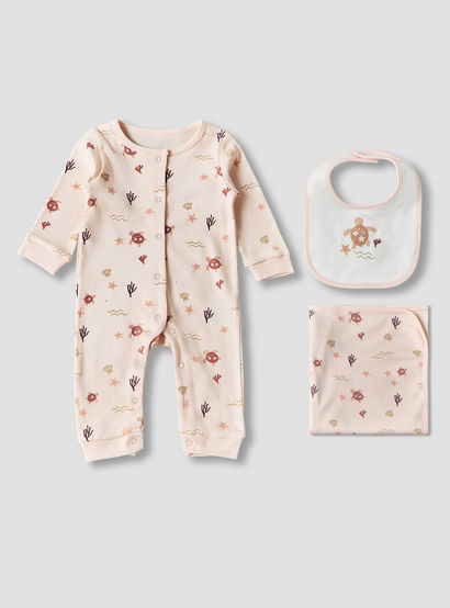 Set of 3 Juniors Clothing Gift Set with Snap Button Closure-baby-girls-clothing-setsandcoords-image-1