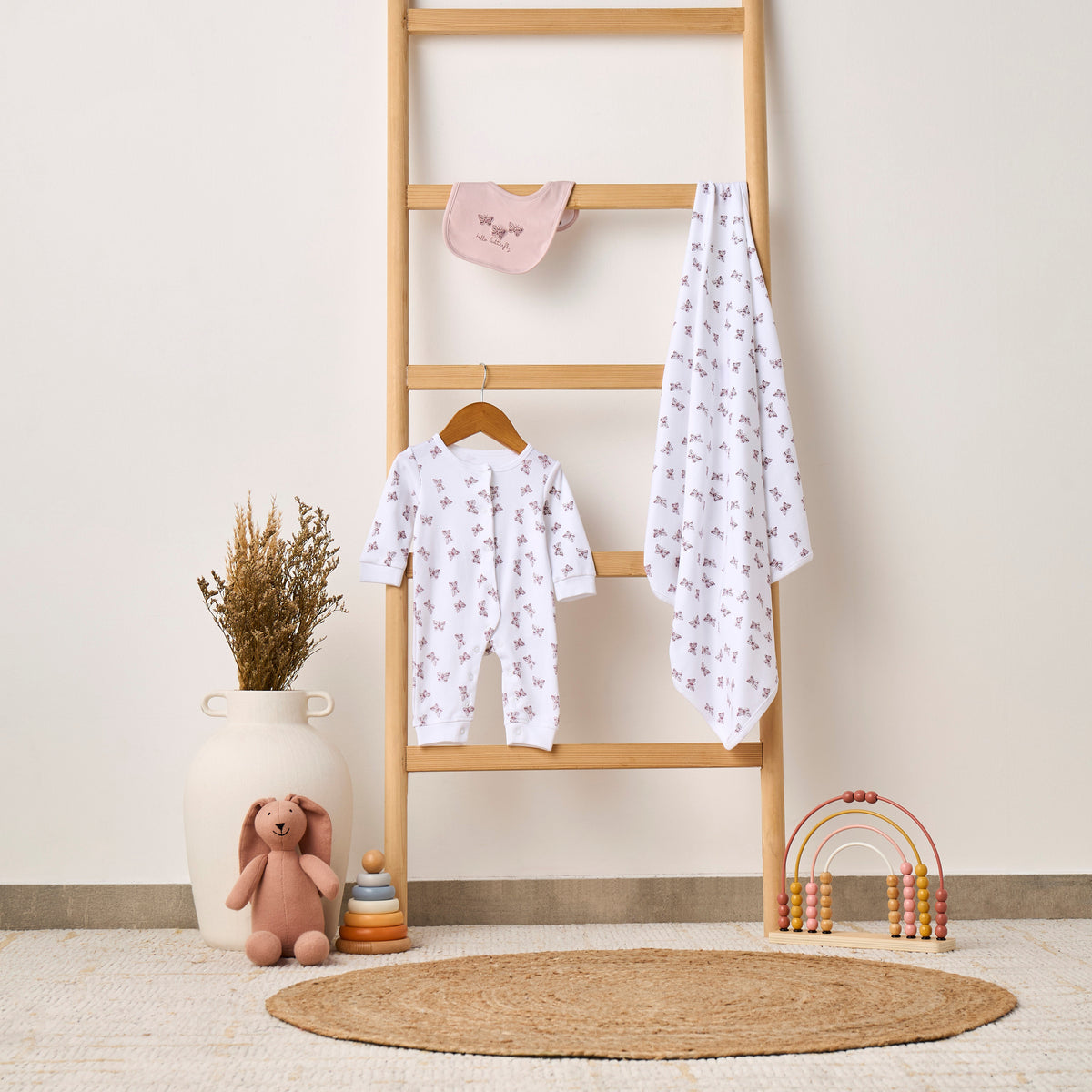 Set of 3 Juniors Clothing Gift Set with Butterfly Print
