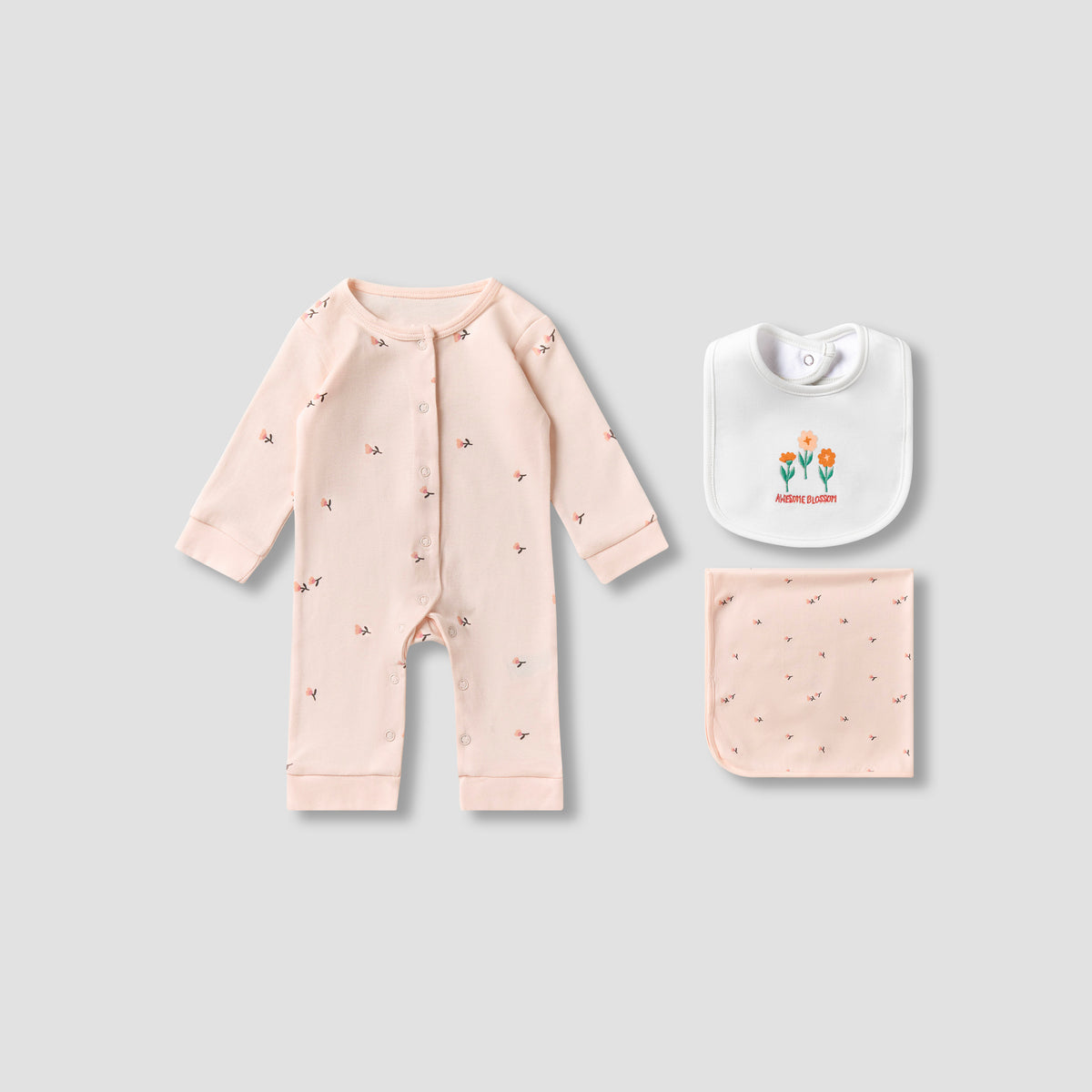 Set of 3 Juniors Clothing Gift Set with Floral Print