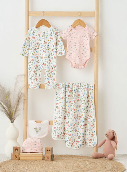 Juniors 6-Piece Floral Print Clothing Gift Set-baby-girls-clothing-setsandcoords-image-10