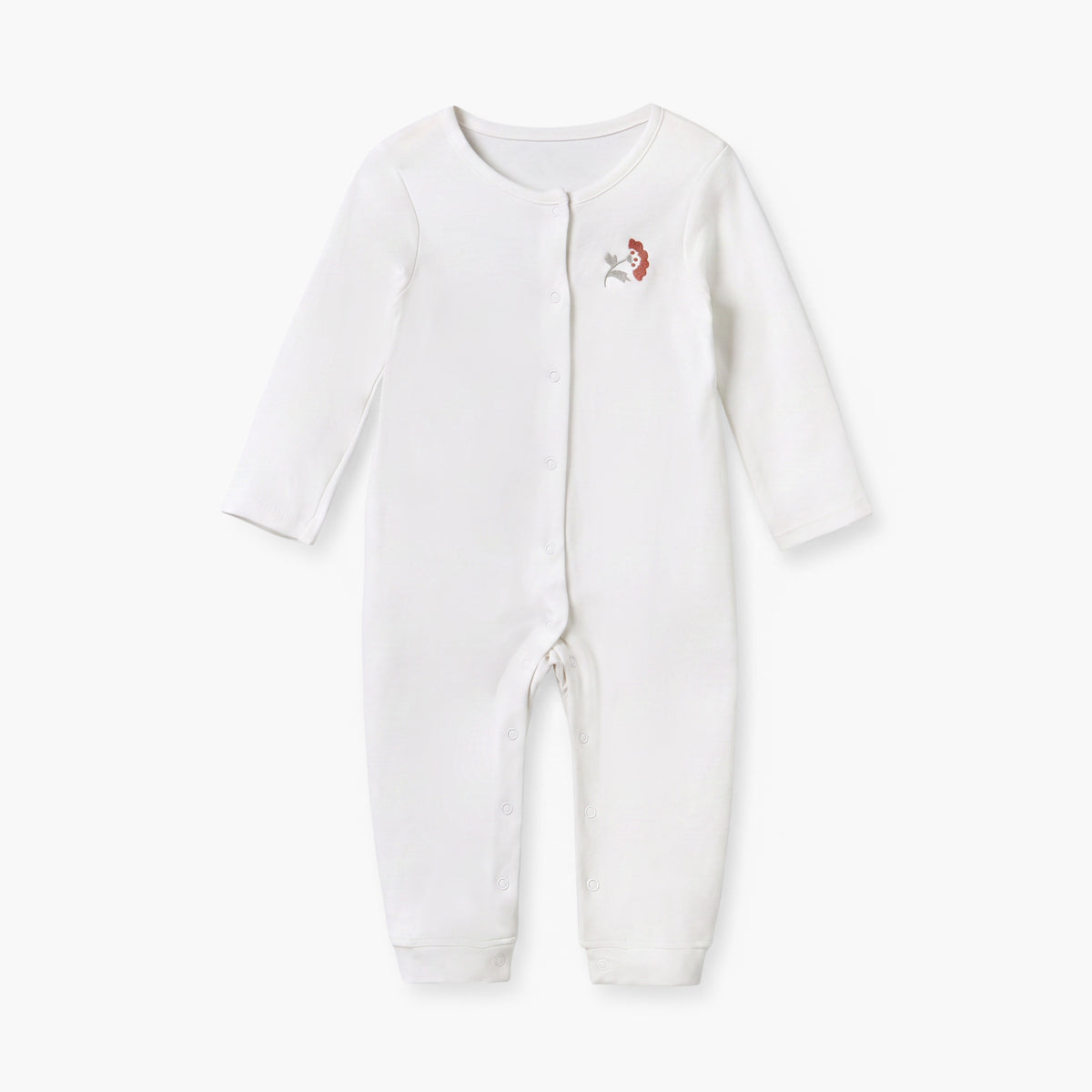 Pack of 3 Juniors Crew Neck Long Sleeves Sleepsuit with Floral Print
