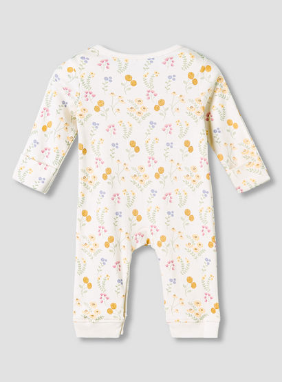Pack of 3 Juniors Cotton Round Neck Long Sleeve Sleepsuit with Snap Button Closure-baby-girls-clothing-nightwear-sleepsuits-image-7