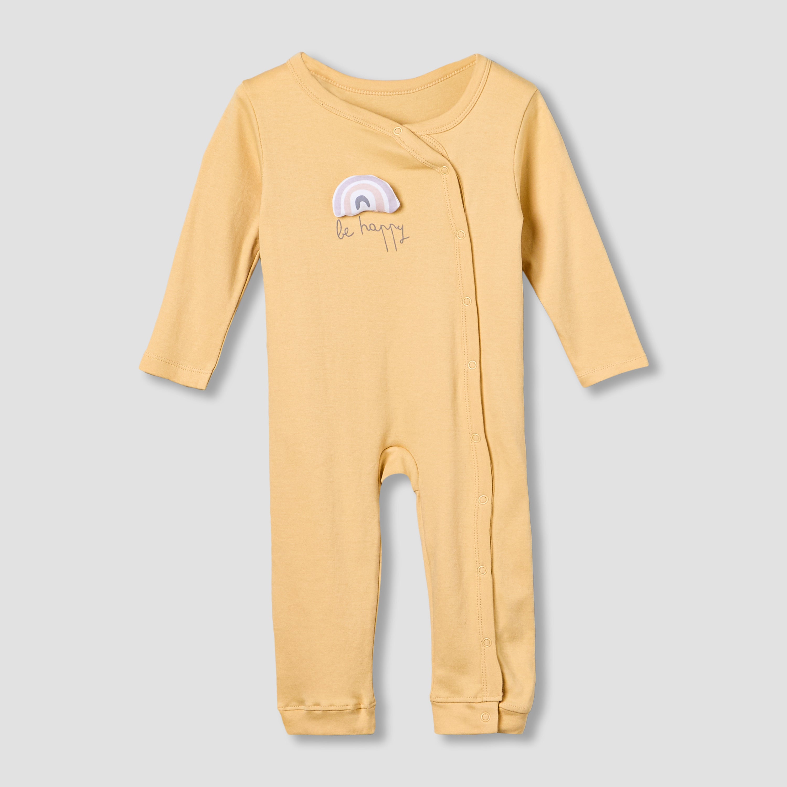 Pack of 3 Juniors Cotton Round Neck Long Sleeves Sleepsuit with Fun Print