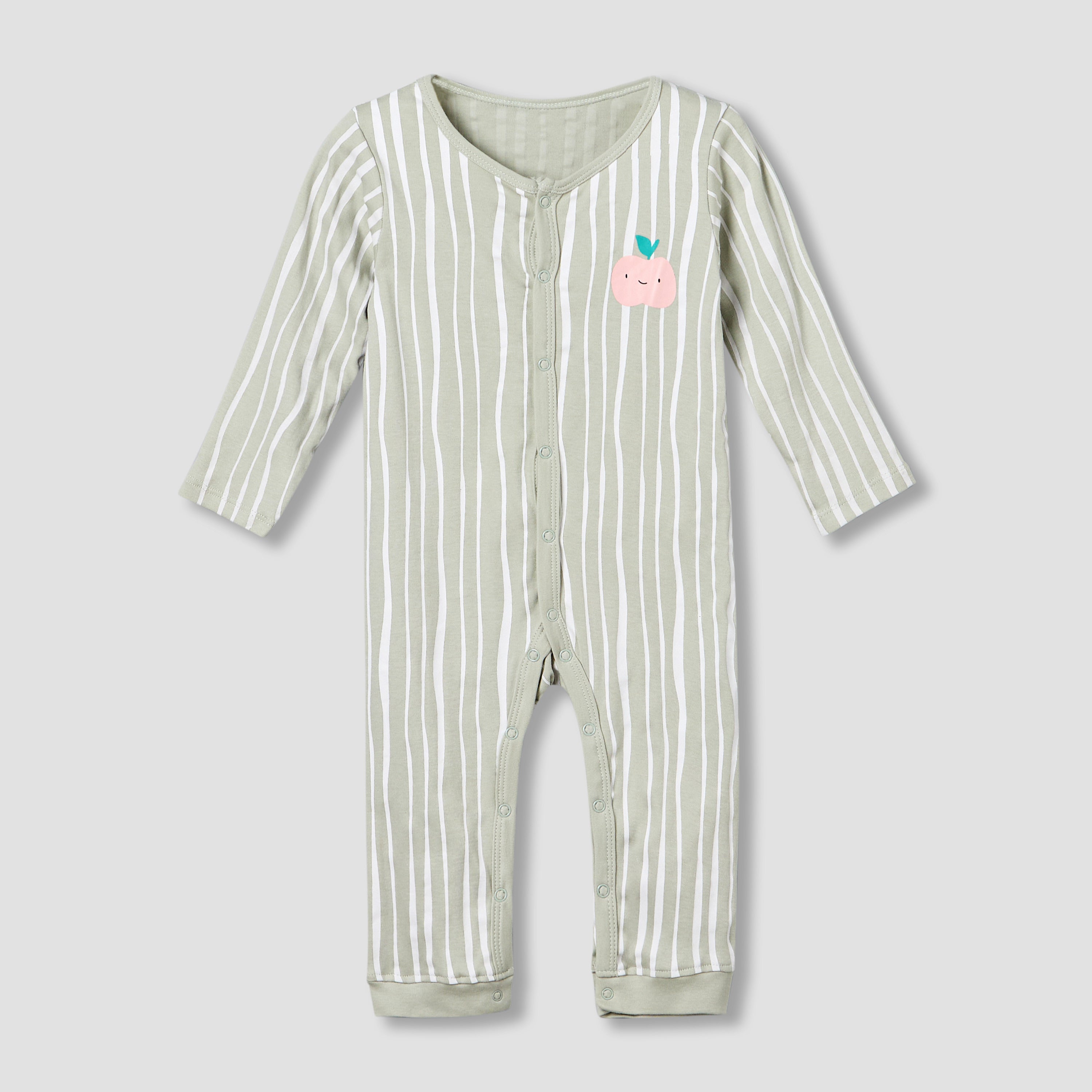 Pack of 3 Juniors Cotton Round Neck Long Sleeves Sleepsuit with Fun Print