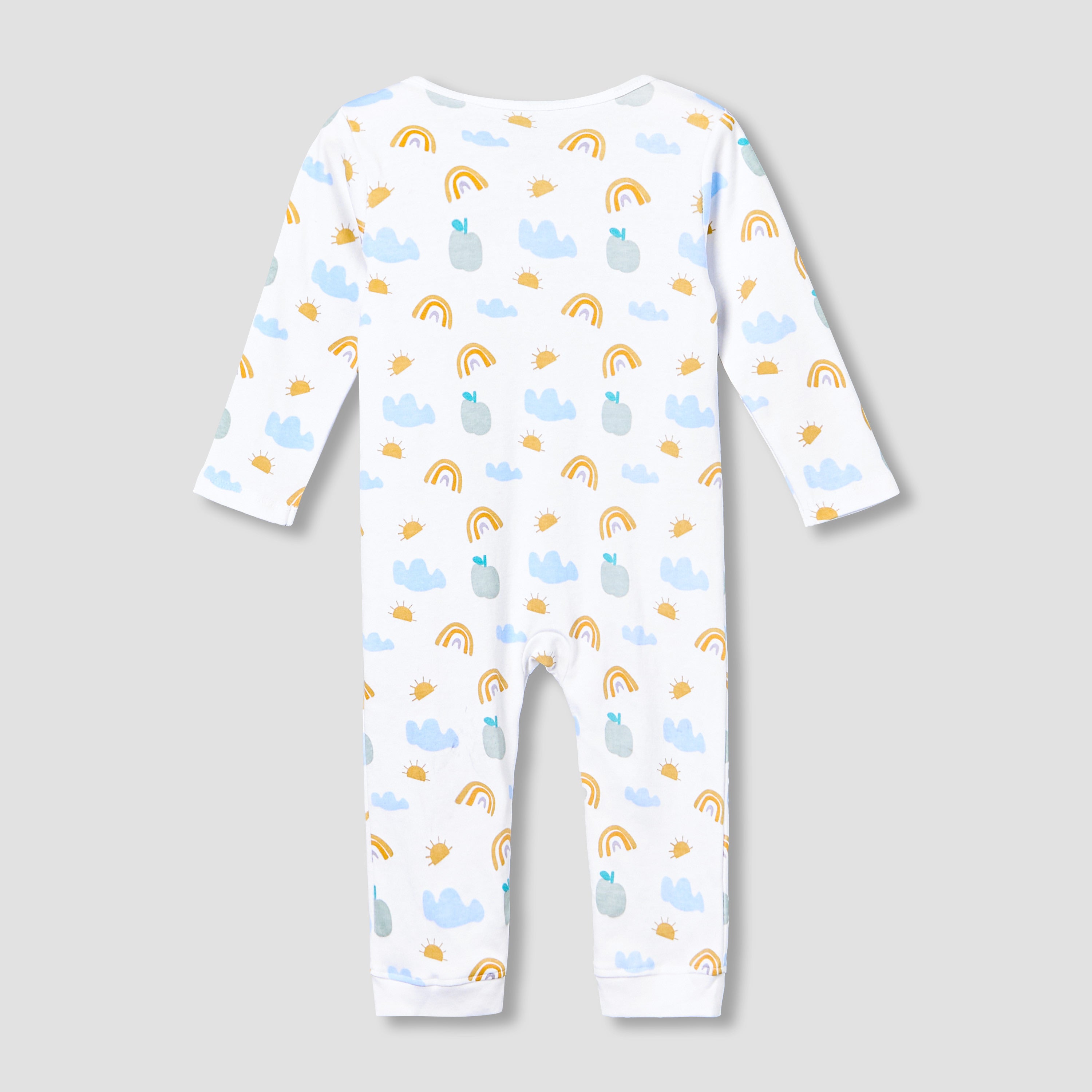 Pack of 3 Juniors Cotton Round Neck Long Sleeves Sleepsuit with Fun Print