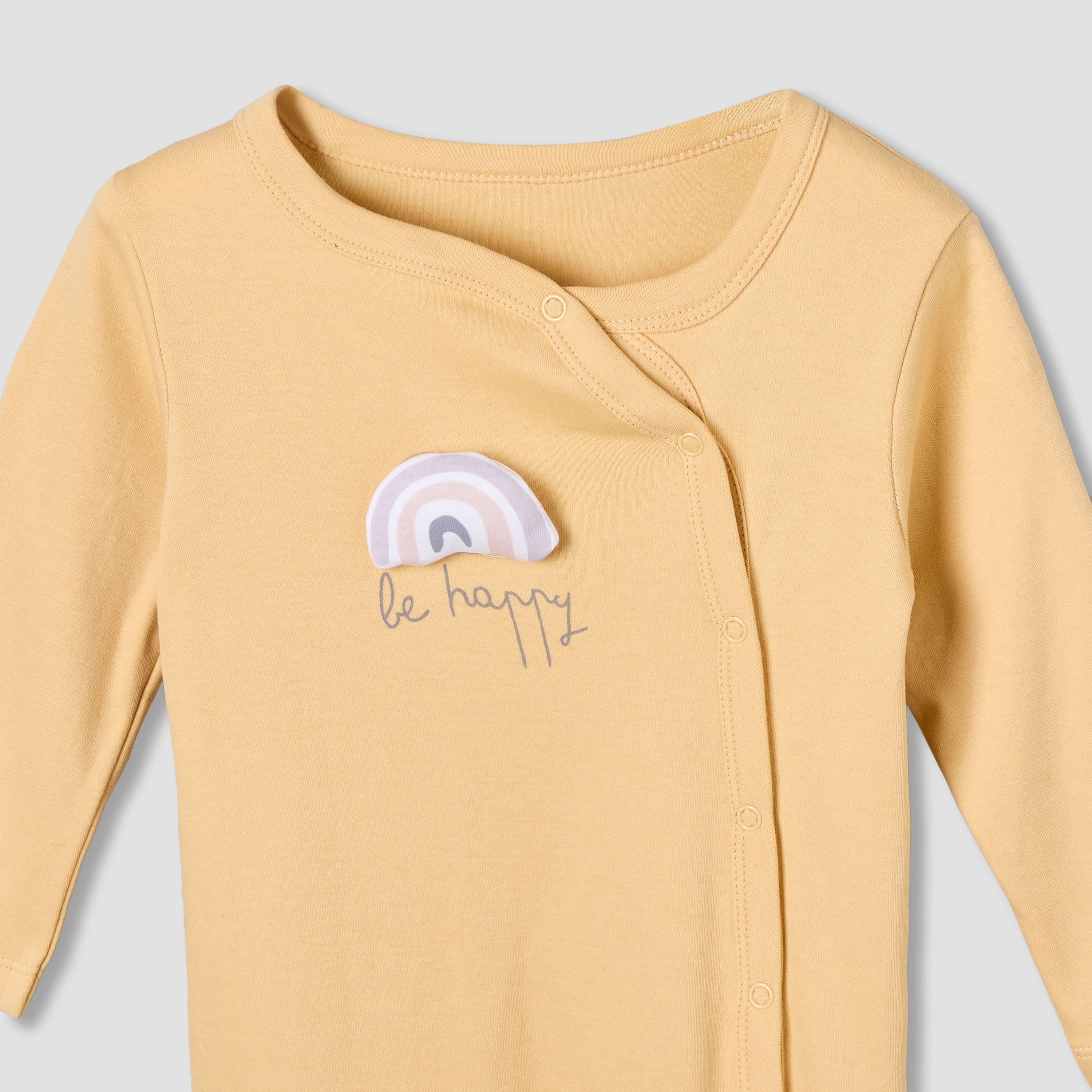 Pack of 3 Juniors Cotton Round Neck Long Sleeves Sleepsuit with Fun Print