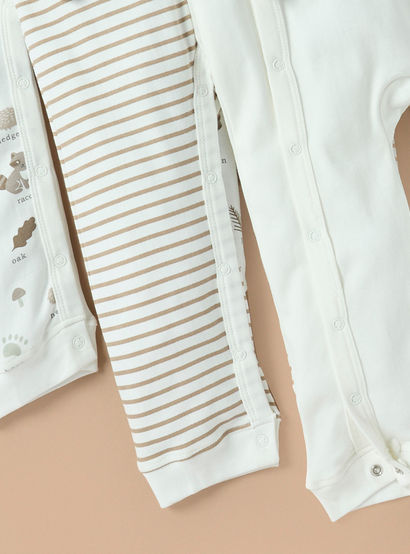 Juniors Printed Sleepsuit with Button Closure - Set of 3-promo_babyshop_Buy2for115_UAE130126-image-6