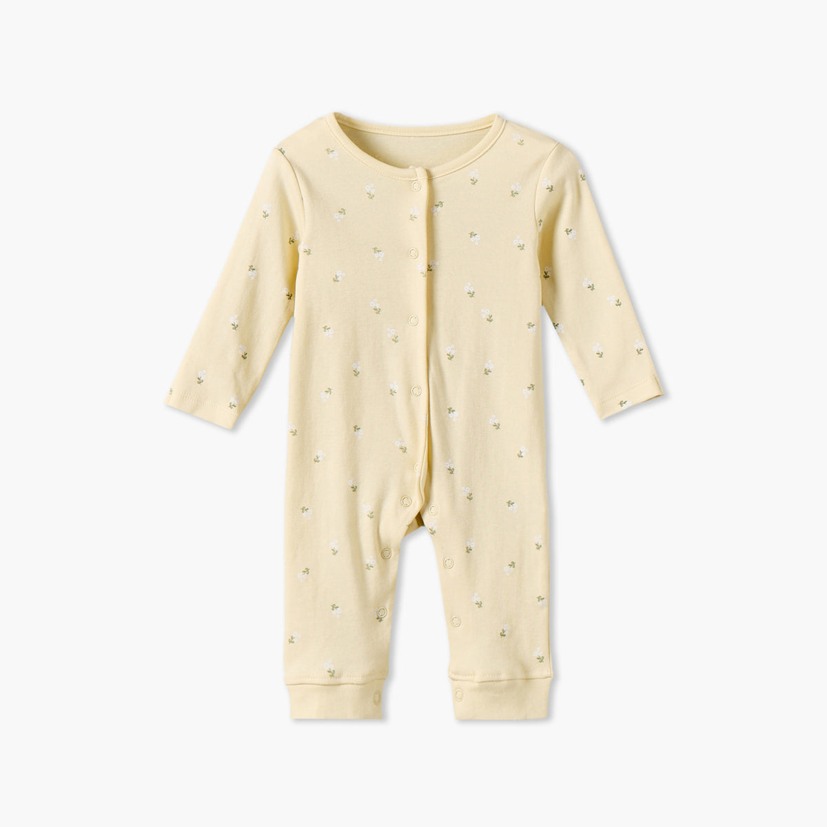 Pack of 3 Juniors Cotton Crew Neck Long Sleeves Sleepsuit with Floral Print