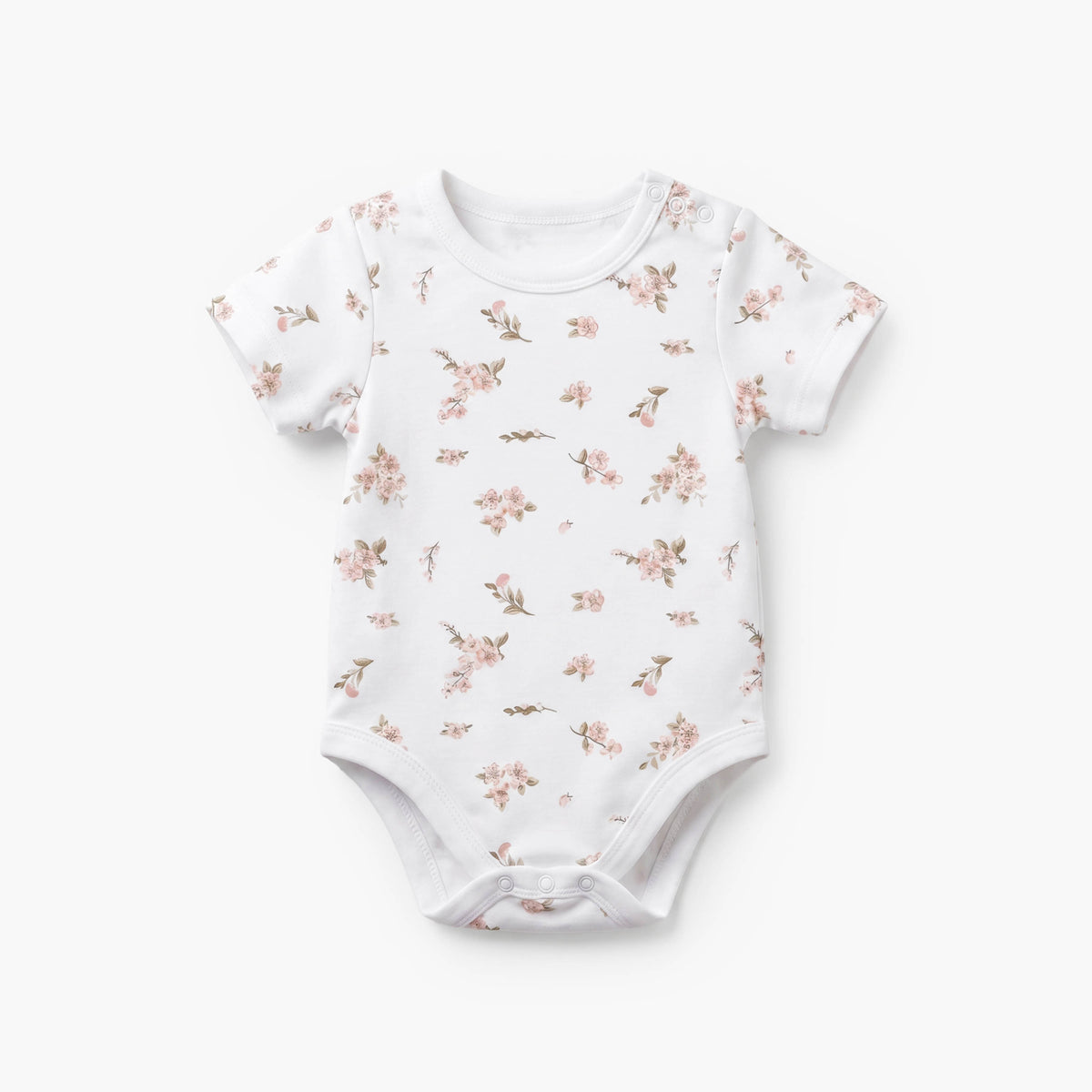 Pack of 5 Juniors Cotton Crew Neck Short Sleeves Bodysuit with Assorted Prints